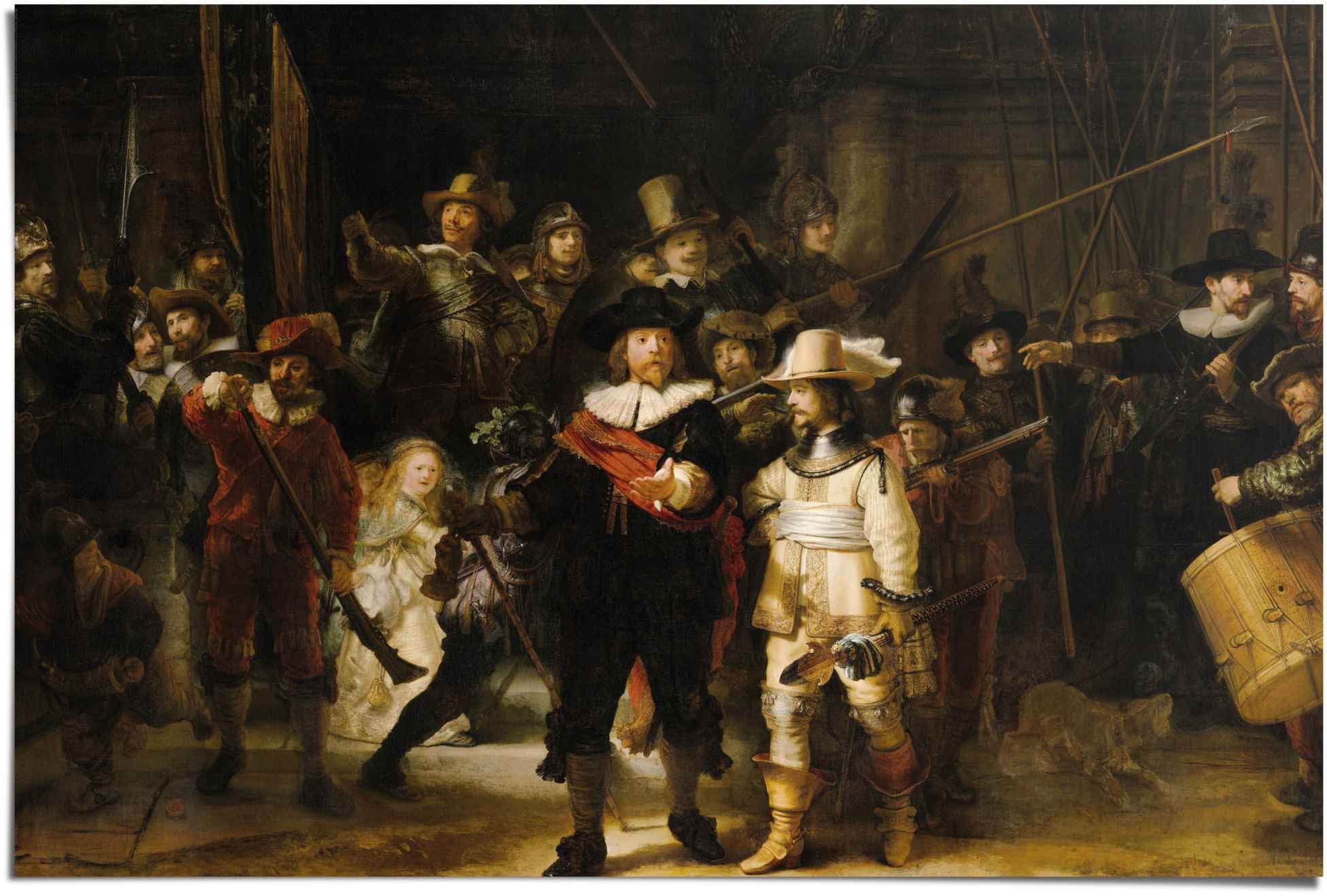 Reinders! Poster Rembrandt de nachtwacht (1 stuk)