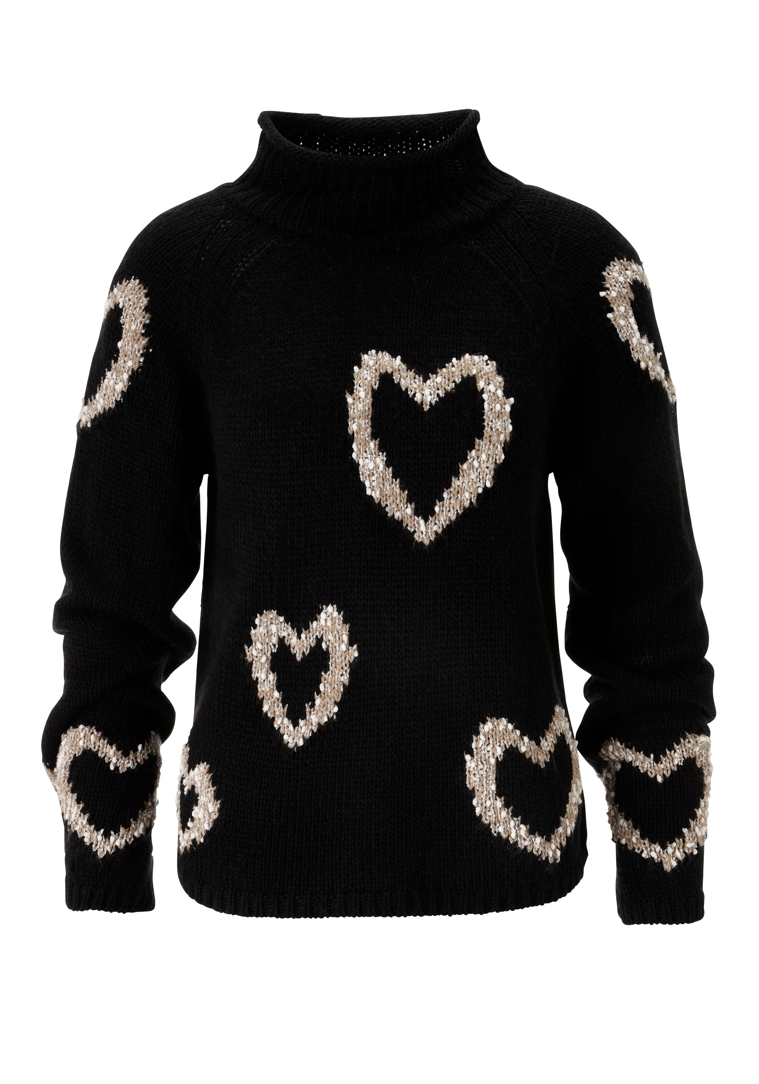 Aniston CASUAL Gebreide trui met ingebreide harten - nieuwe collectie
