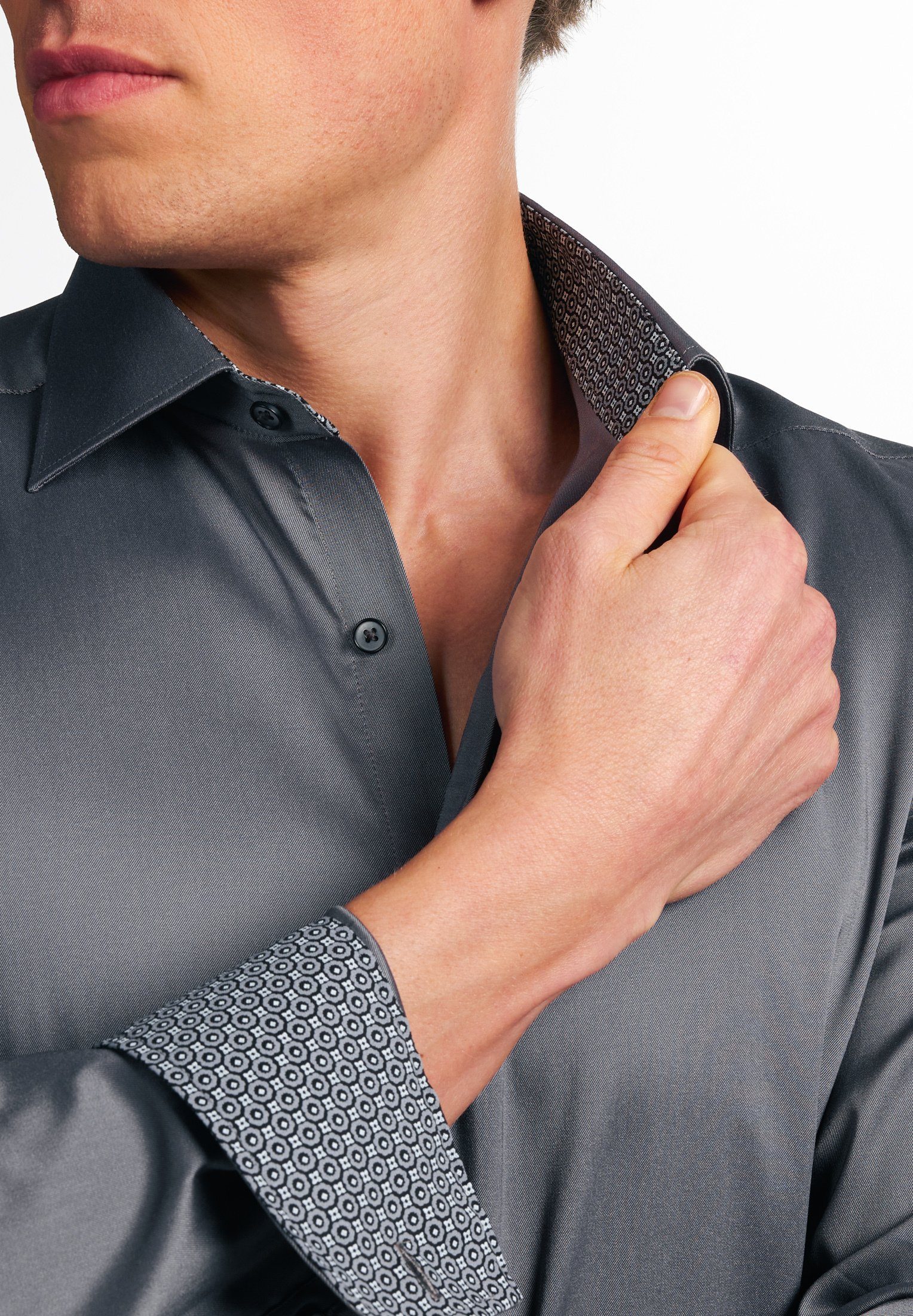 Eterna Overhemd met lange mouwen Slim fit