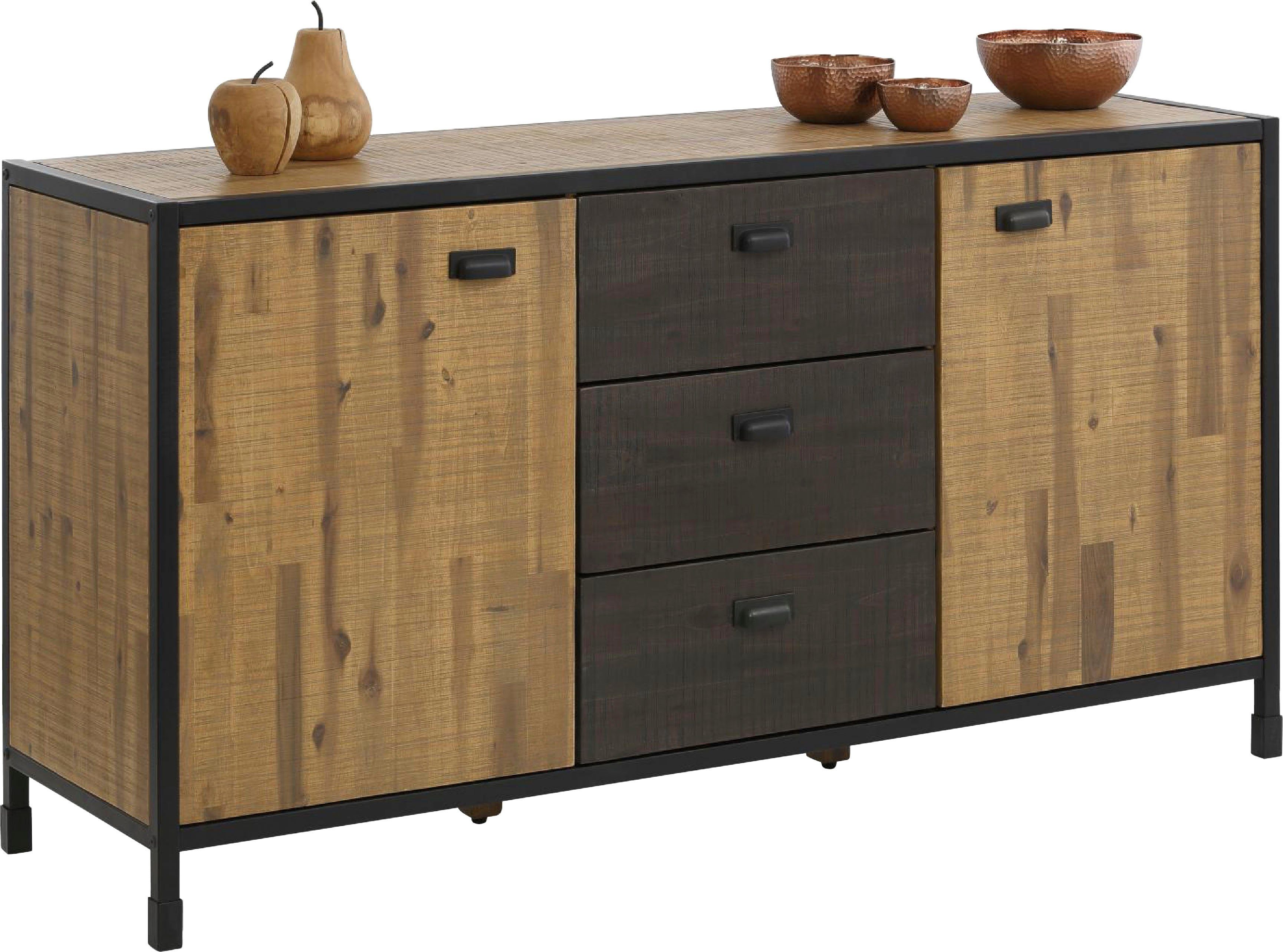 Home affaire Dressoir SOHO Commode, breedte 150 cm dressoirs maat 150x45x80 cm beige