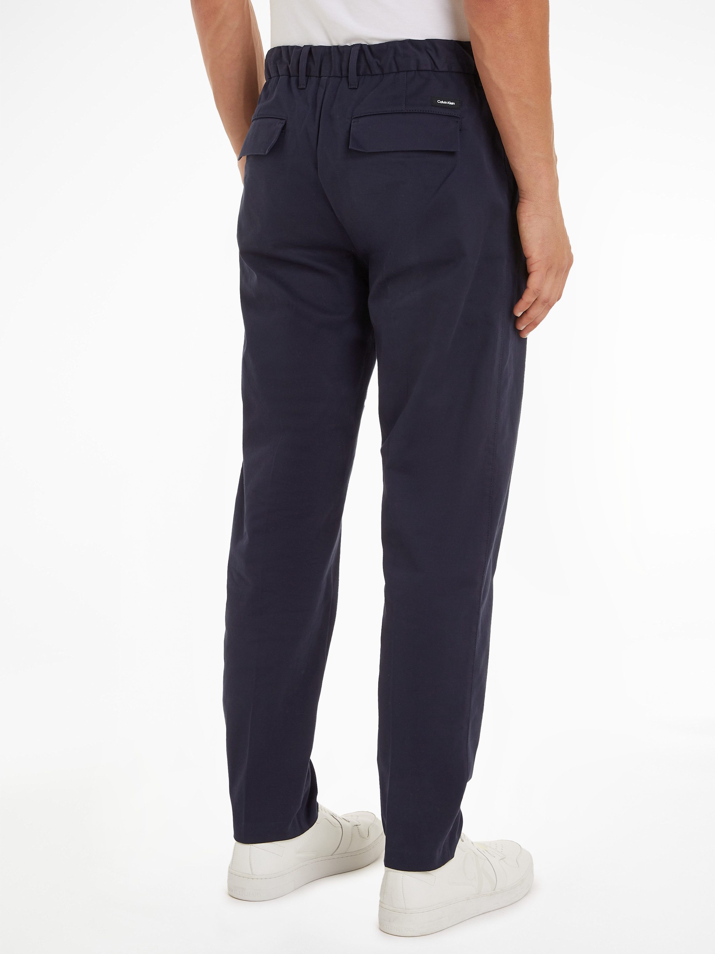 Calvin Klein Pantalon met vouw MODERN TWILL TAPERED PLEAT PANTS