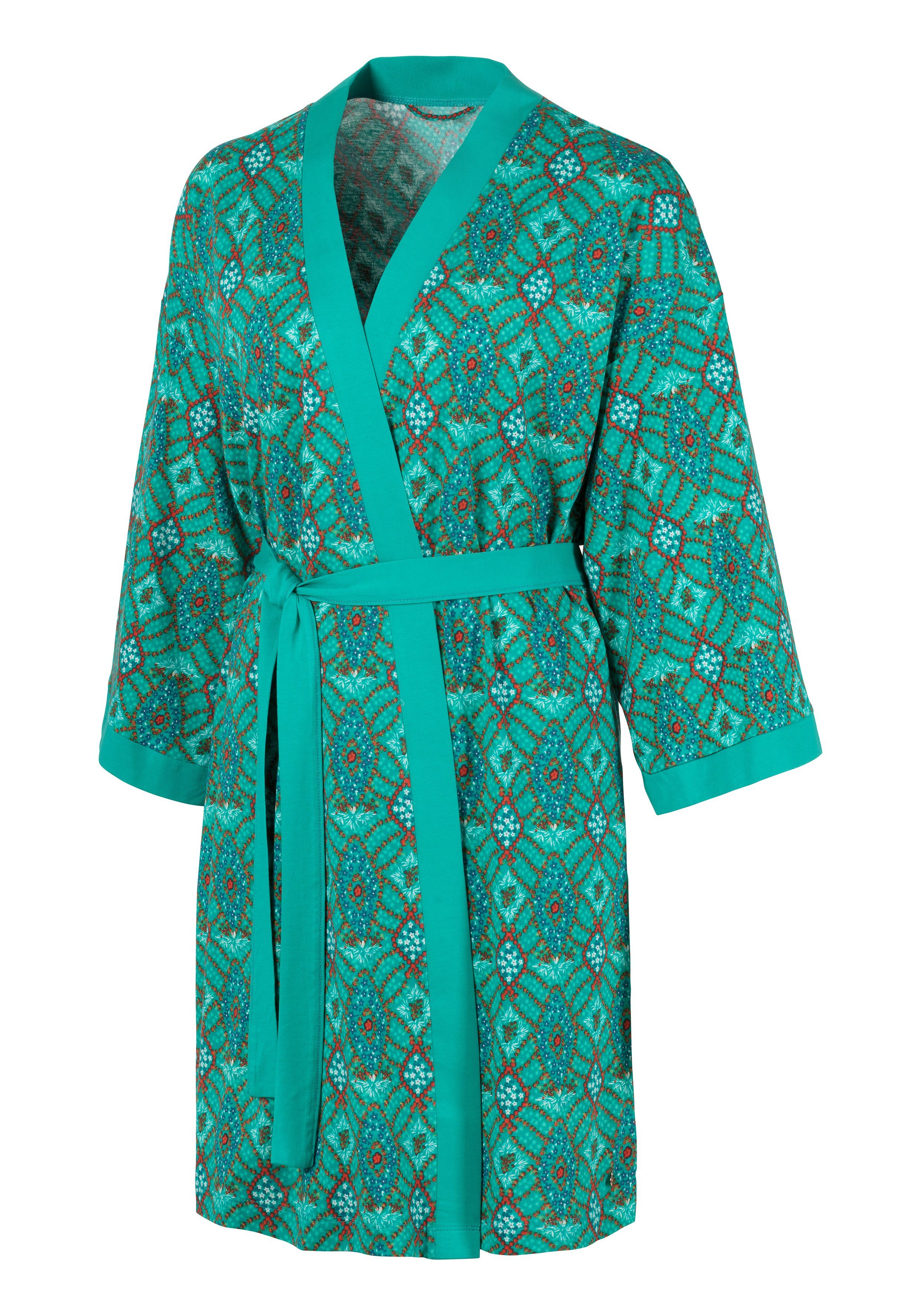 s.Oliver RED LABEL Beachwear Kimono met ornamentprint die gestrikt kan worden