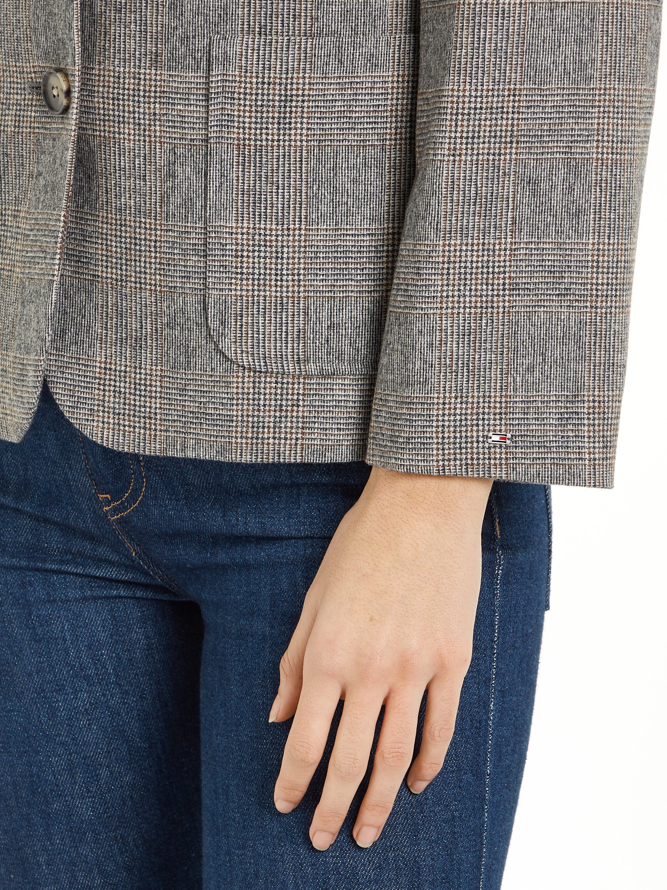 Tommy Hilfiger Korte blazer WOOL MIX CHECK SB BLAZER