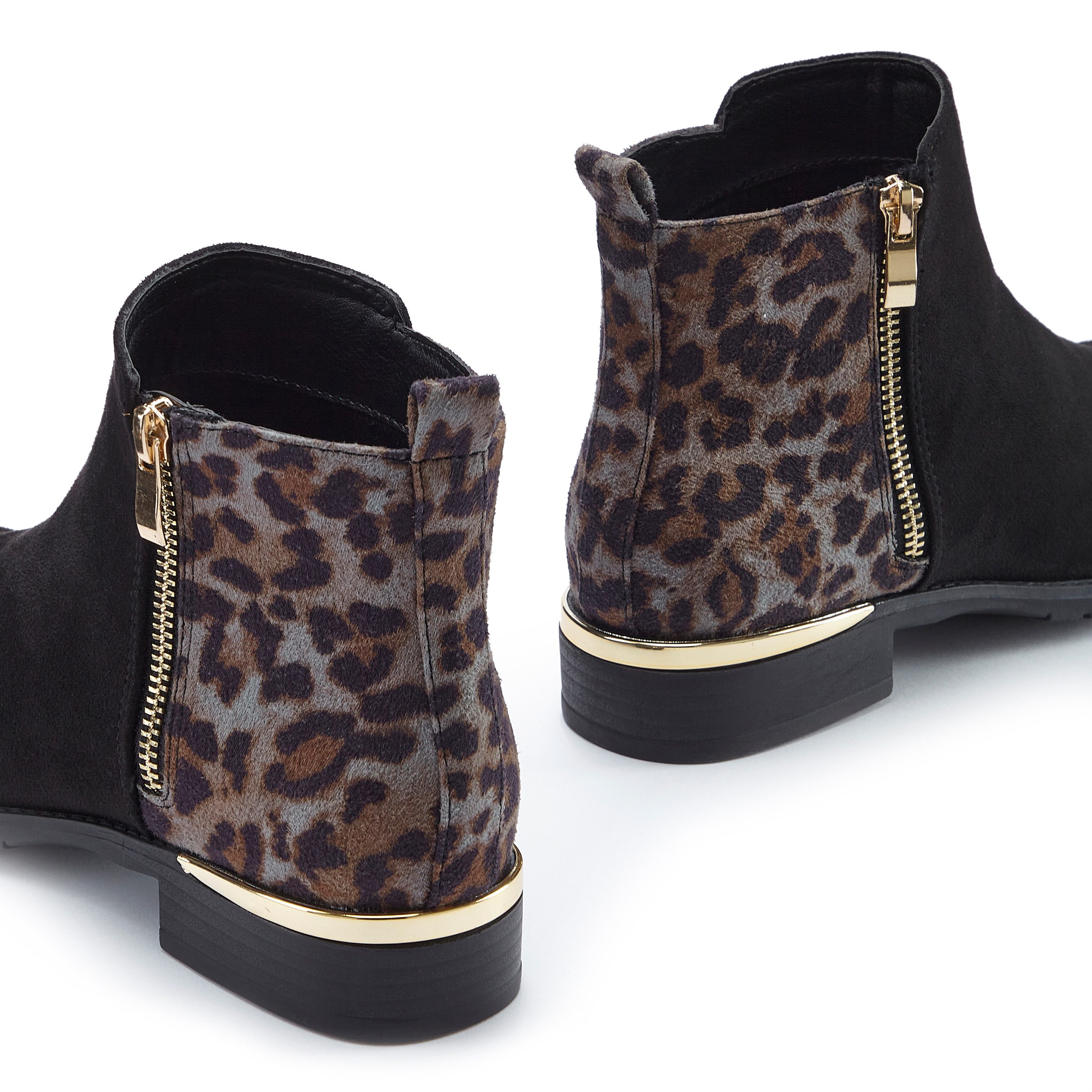 Lascana Laarsjes Ankle boots, laarzen met leeuw-print vegan