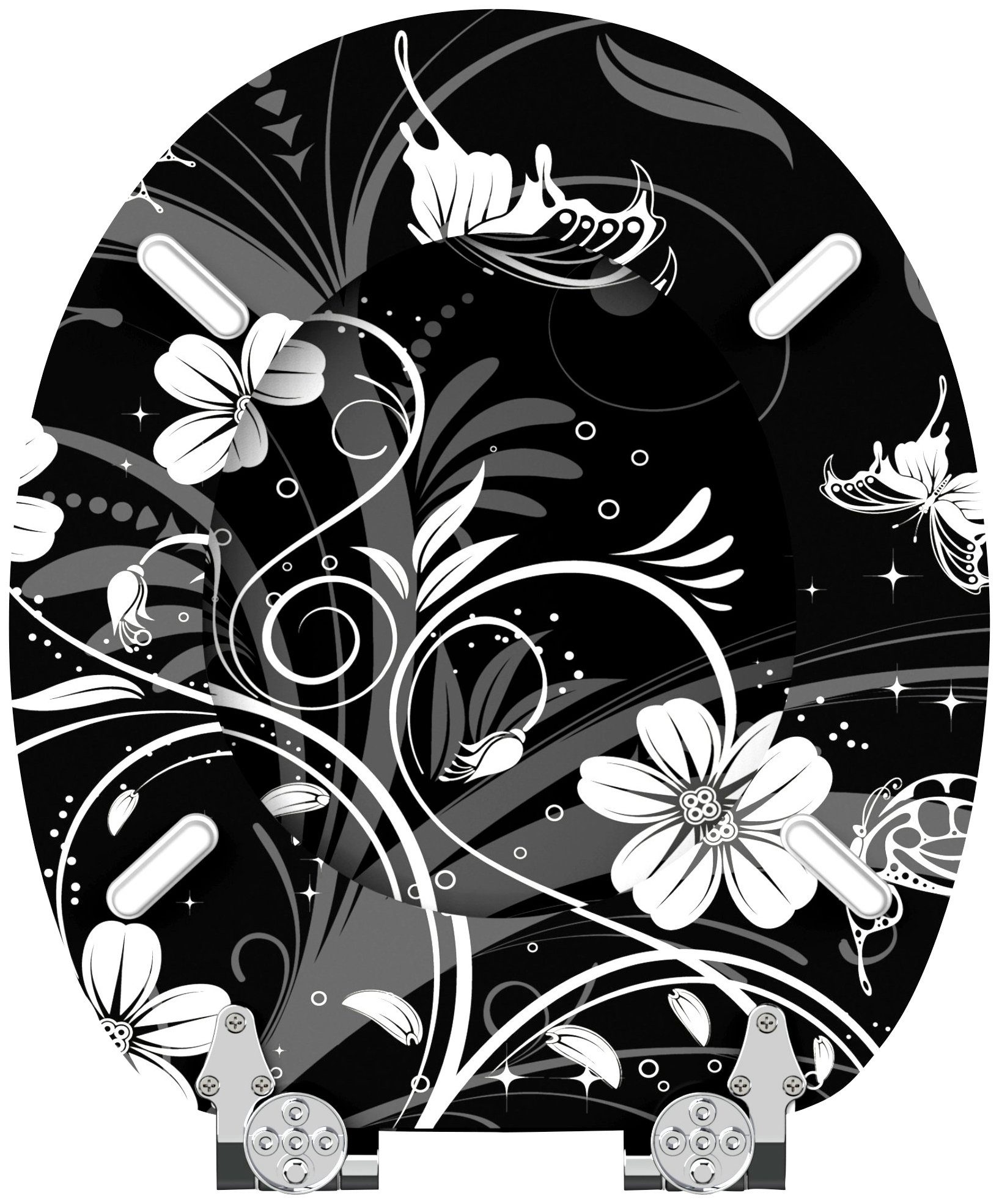 Sanilo Toiletzitting White flower met soft-closemechanisme