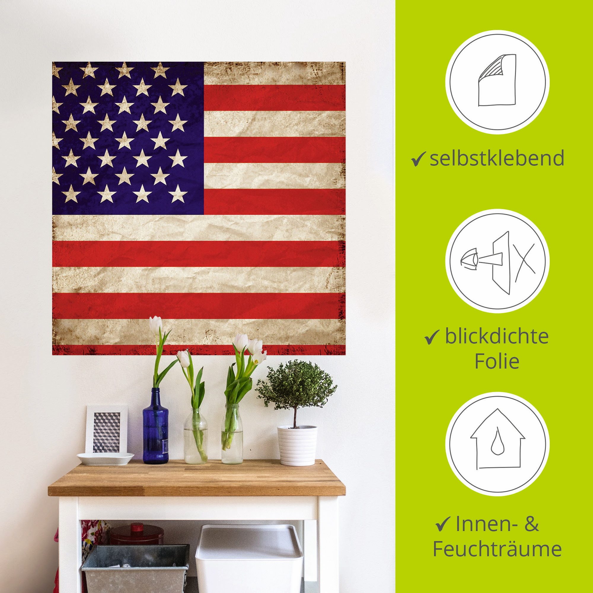 Artland Wandfolie VS Amerikaanse vlag