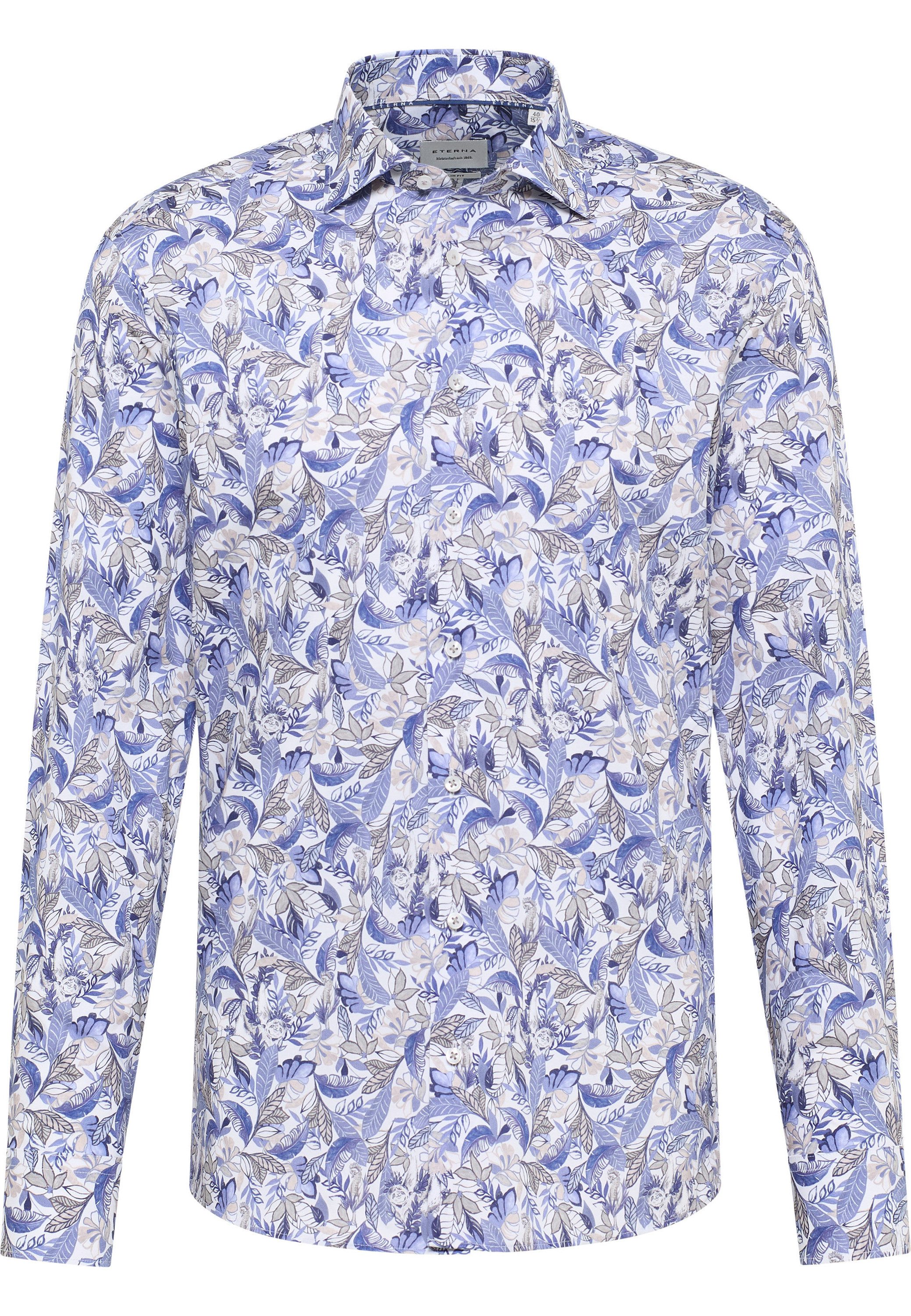 Eterna Overhemd met lange mouwen Slim fit NON IRON (strijkvrij)
