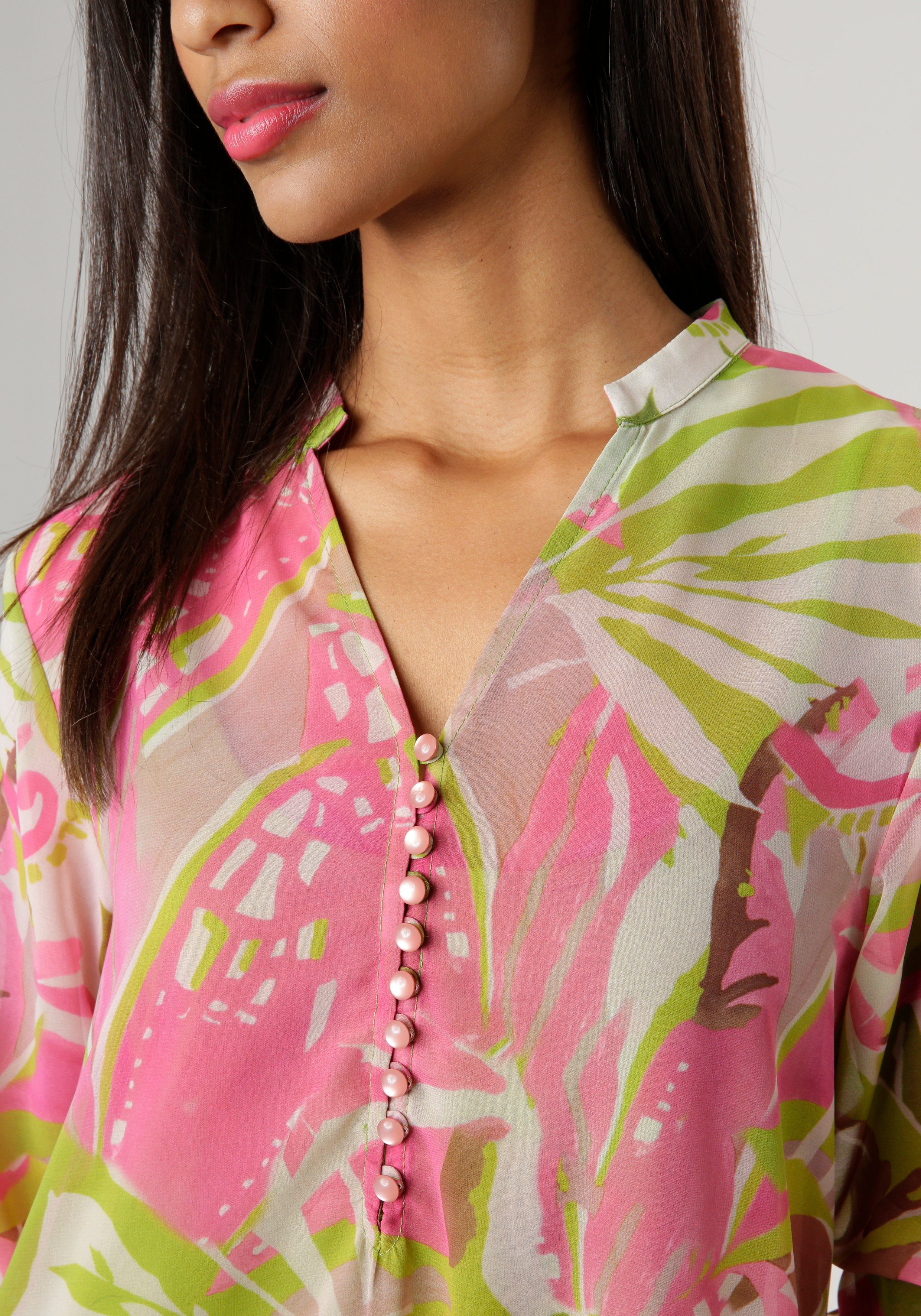Aniston SELECTED Lange blouse met volant onderlangs nieuwe collectie