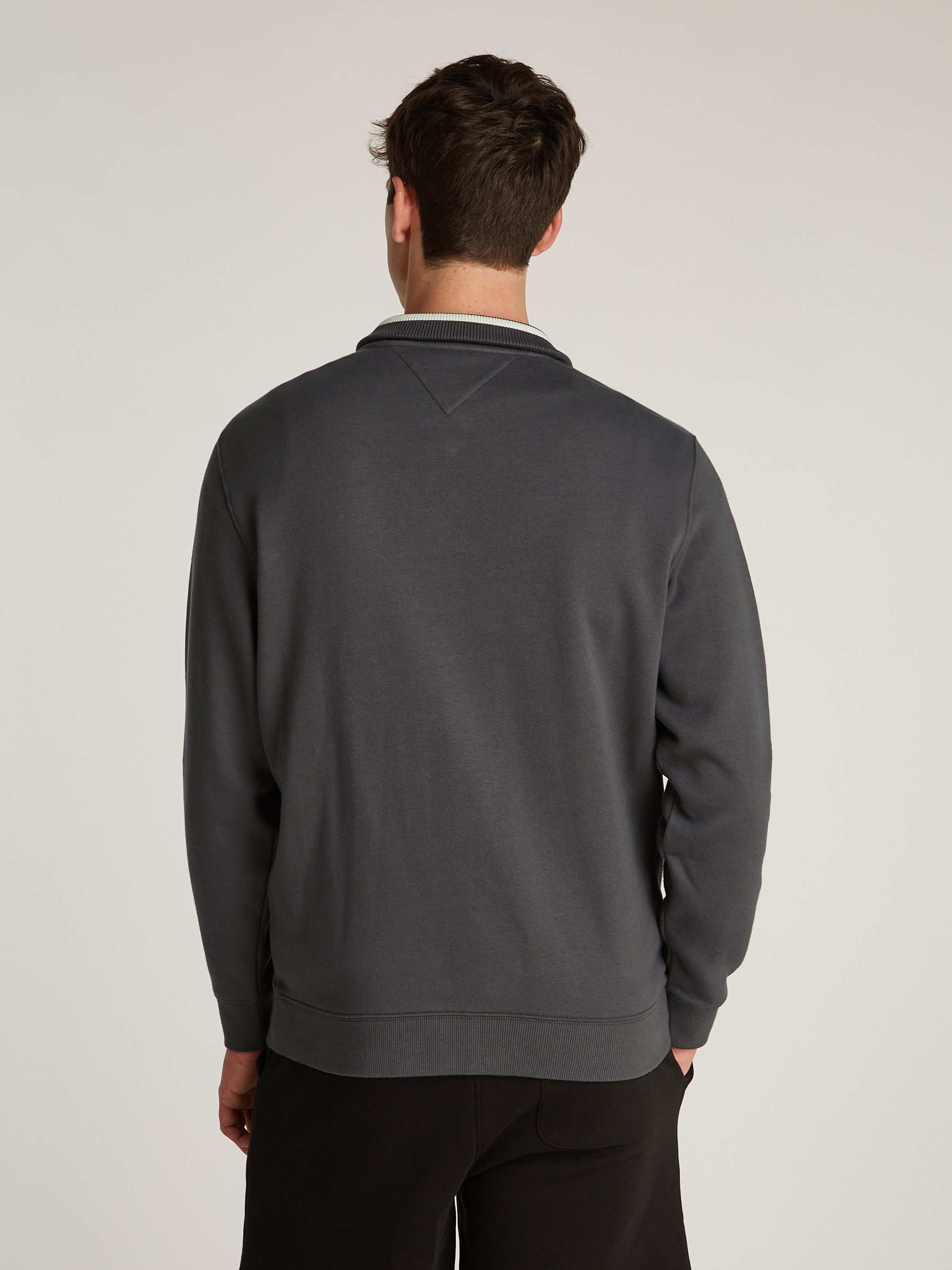 Tommy Jeans Plus Sweatvest TJM REG FLEECE ZIP THRU EXT in grote maten, logoborduring