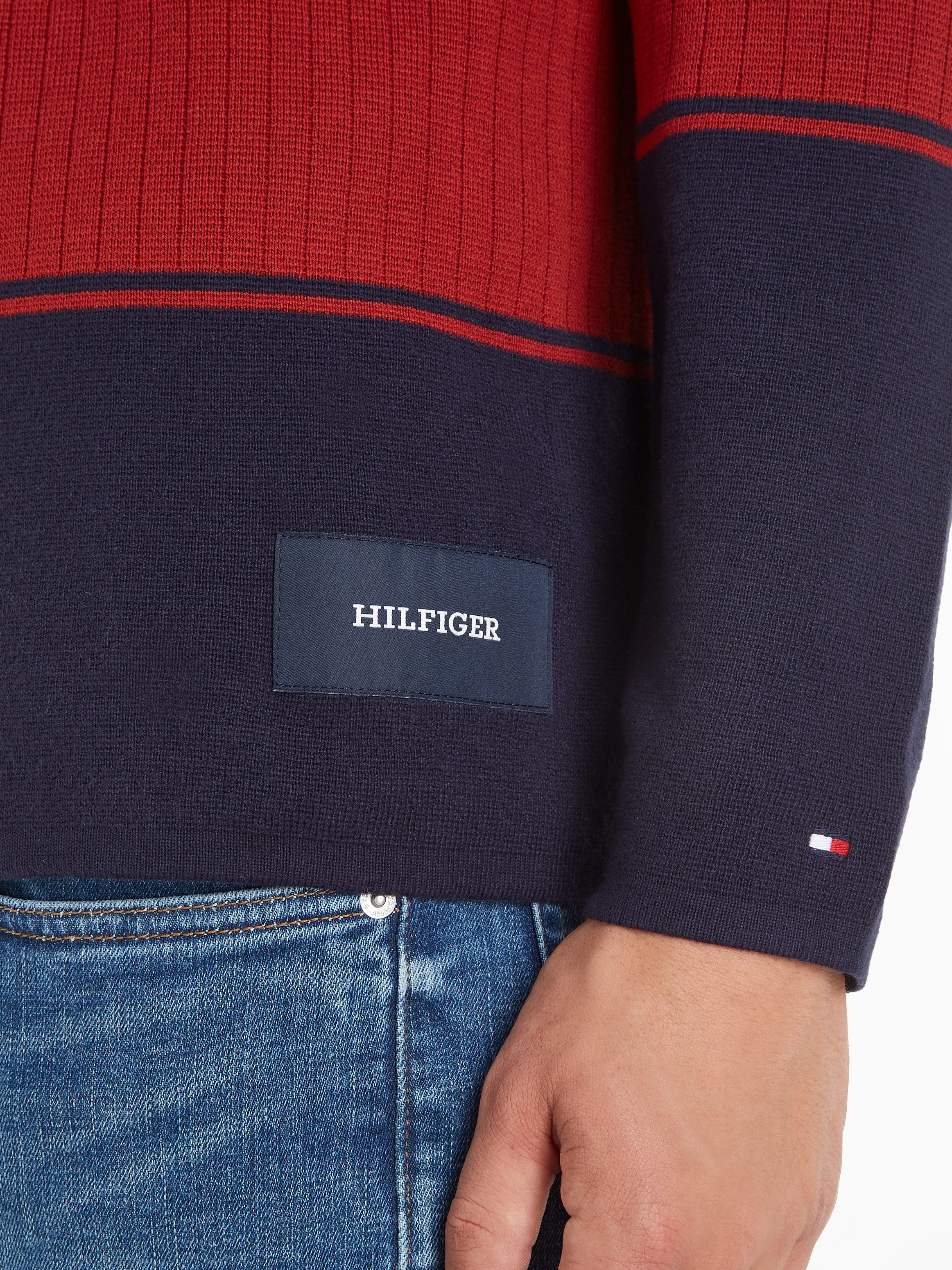 Tommy Hilfiger Trui met ronde hals MILANO COLOURBLOCK CREW NECK
