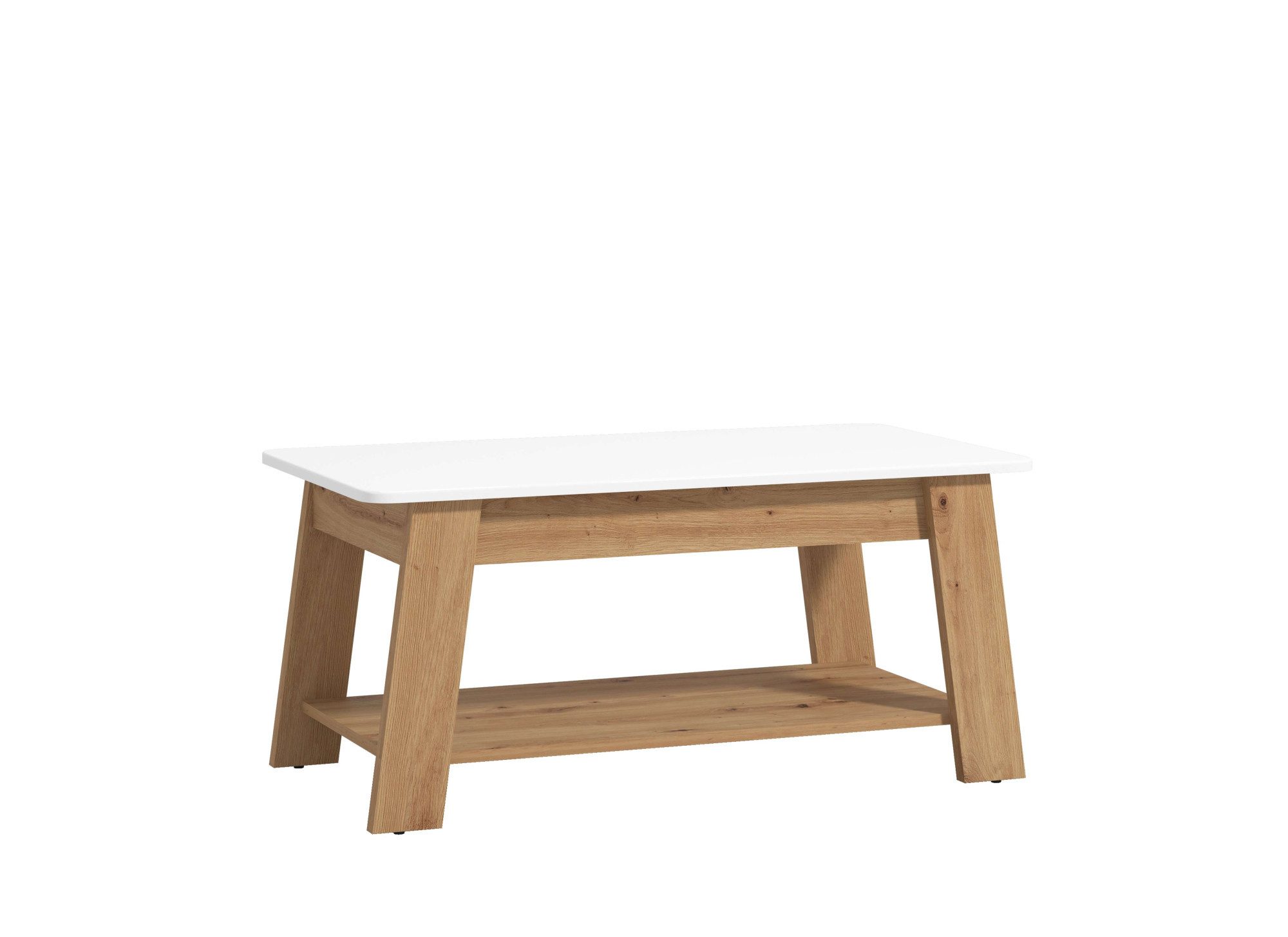 Home affaire Salontafel Piave salontafel, 101 cm, in trendy kleuren, modern met plank, rechthoekig, artisan eik, ideaal voor kleine ruimtes