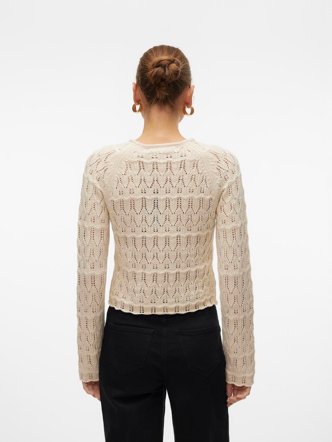 Vero Moda Gebreide trui VMNEWFABIENNE LS O-NECK PULLOVER NOOS
