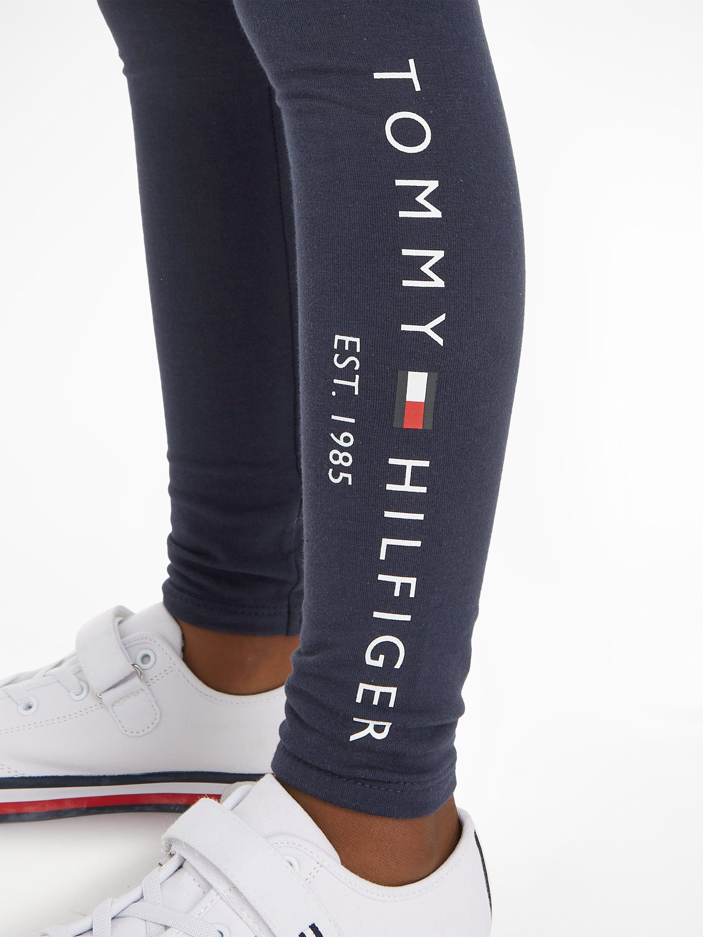 Tommy Hilfiger Legging ESSENTIAL LEGGING met tommy hilfiger logo-opdruk op het linkerbeen