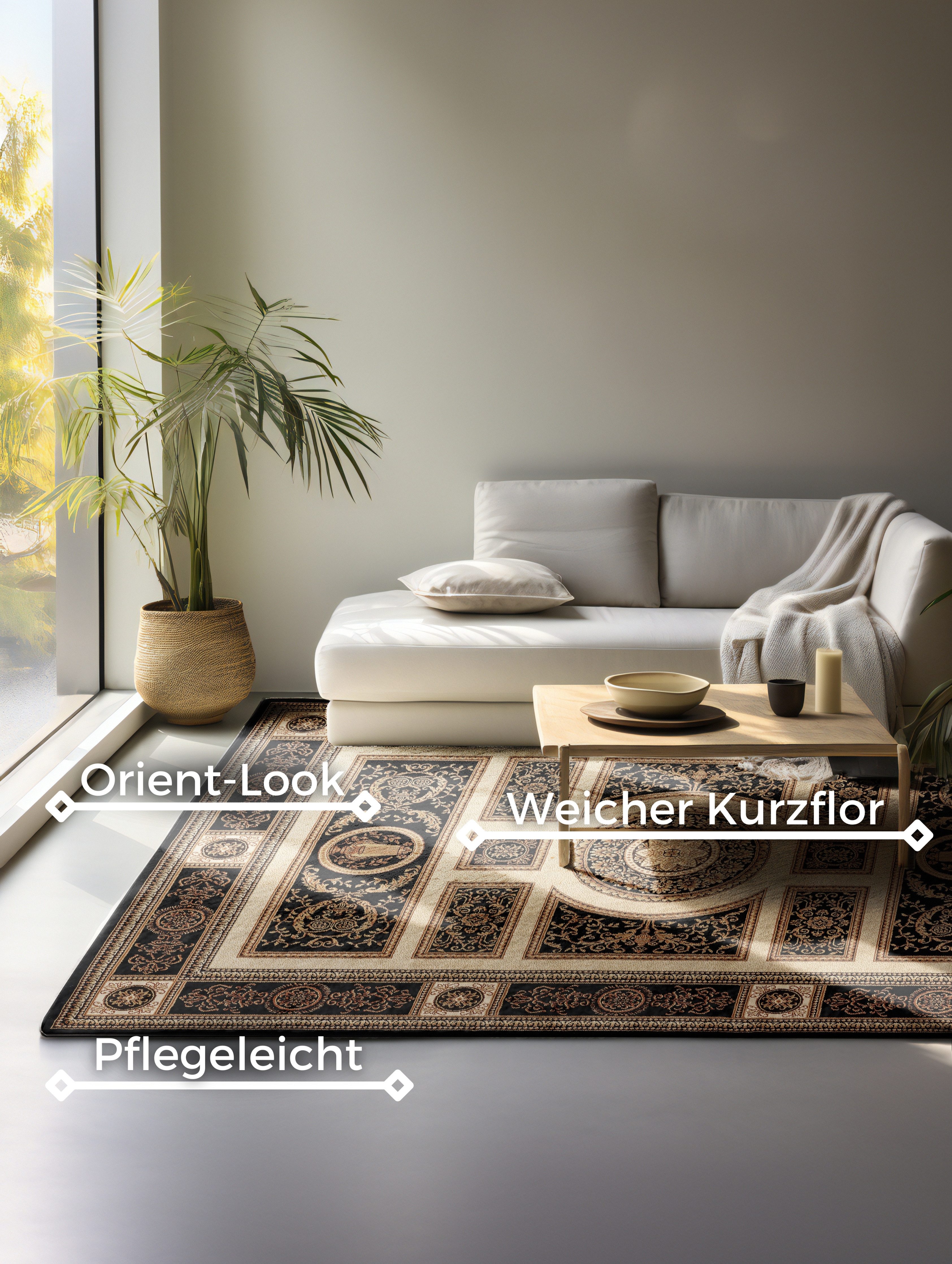 NORTHRUGS Vloerkleed Guzara Orient look, loper, slijtvast, onderhoudsvriendelijk, robuust