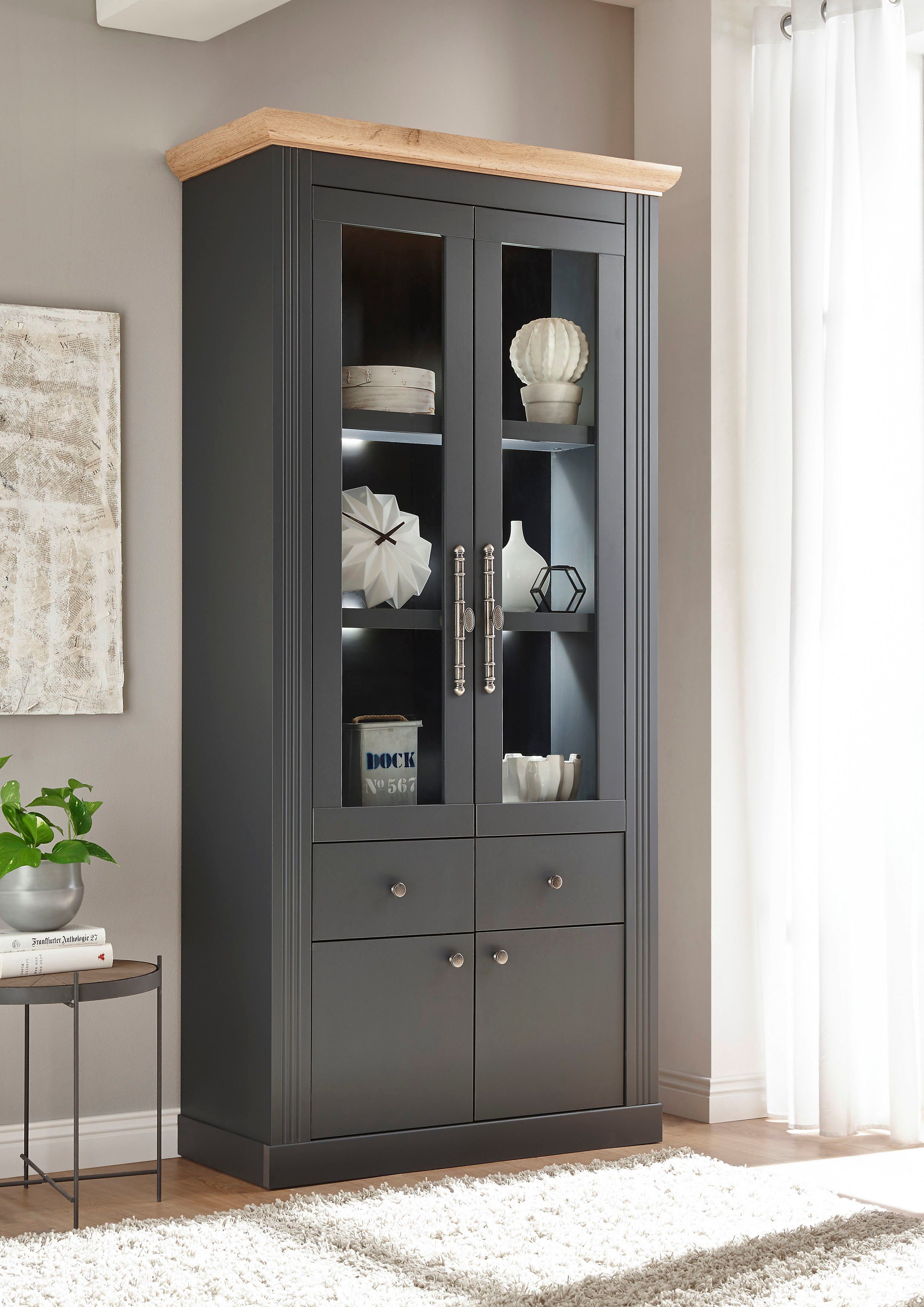 Home affaire Vitrinekast Westminster BESTSELLER! in romantische landelijke stijl