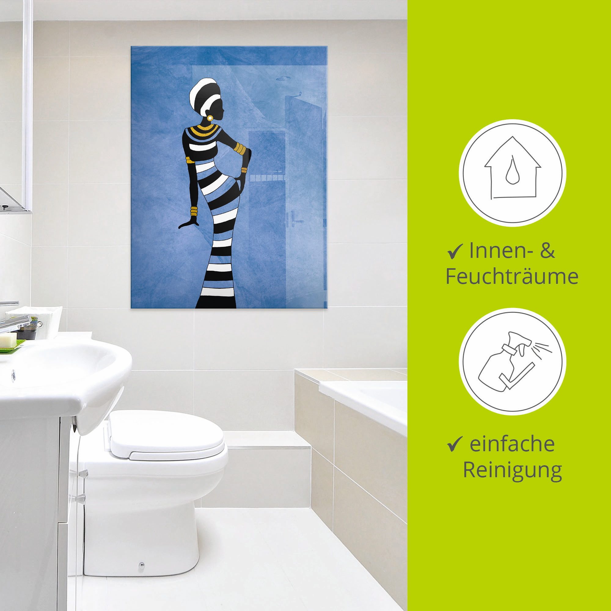 Artland Print op glas Afrikaanse vrouw in verschillende maten