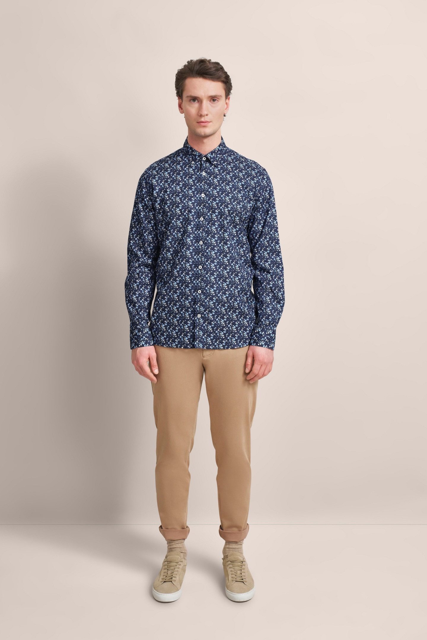 Bugatti Overhemd met lange mouwen met bloemenprint