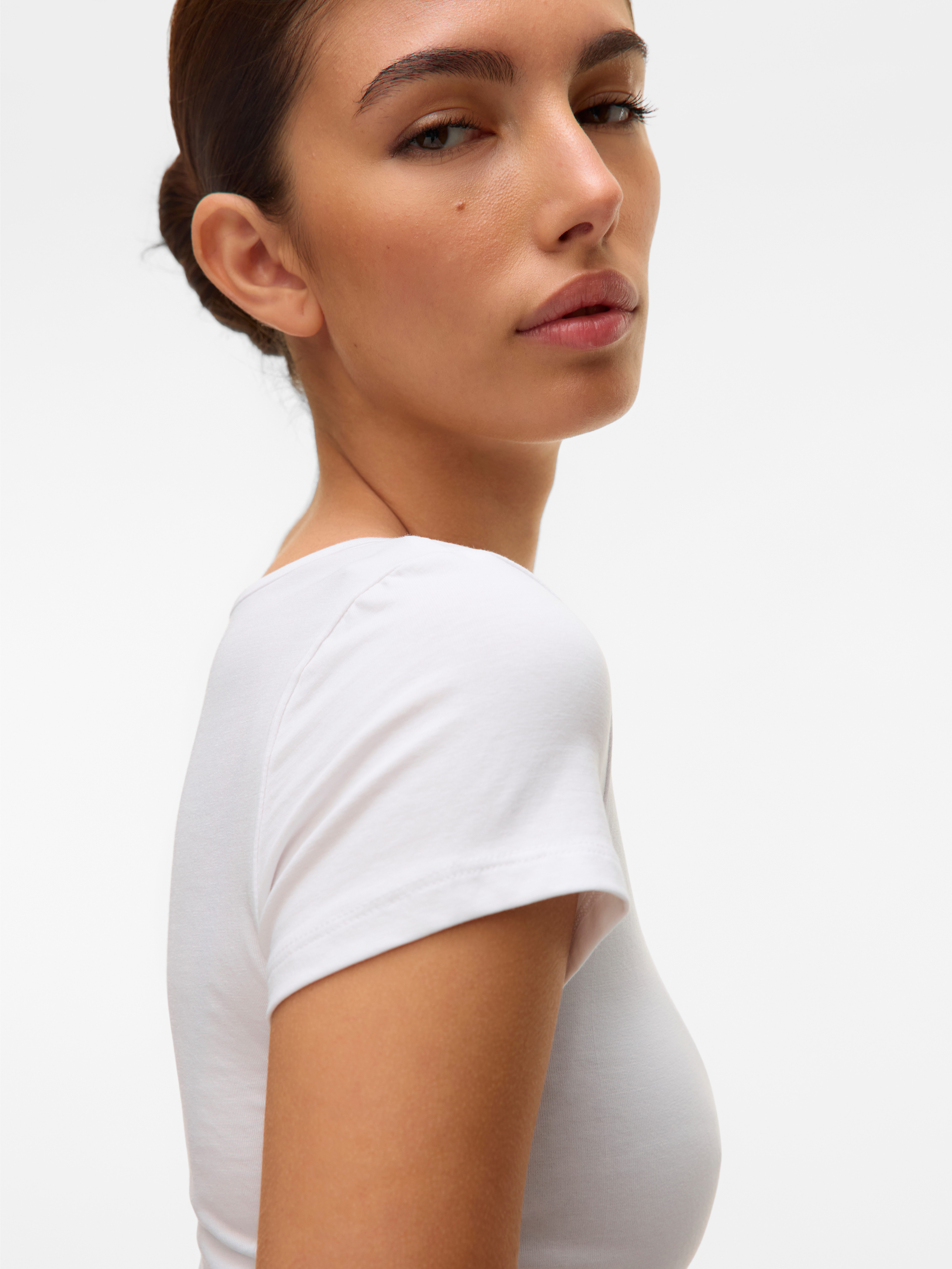 Vero Moda Shirt met ronde hals VMMAXI MY SOFT SS U-NECK