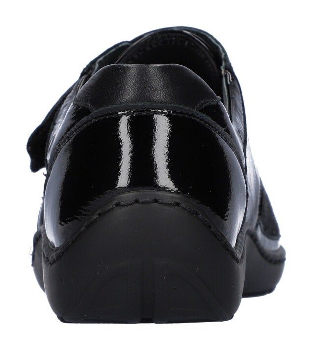 Waldläufer Klittenbandschoenen HENNI-Soft , comfortabele schoen, comfortabele schoen in lak-look, breedte h = zeer breed