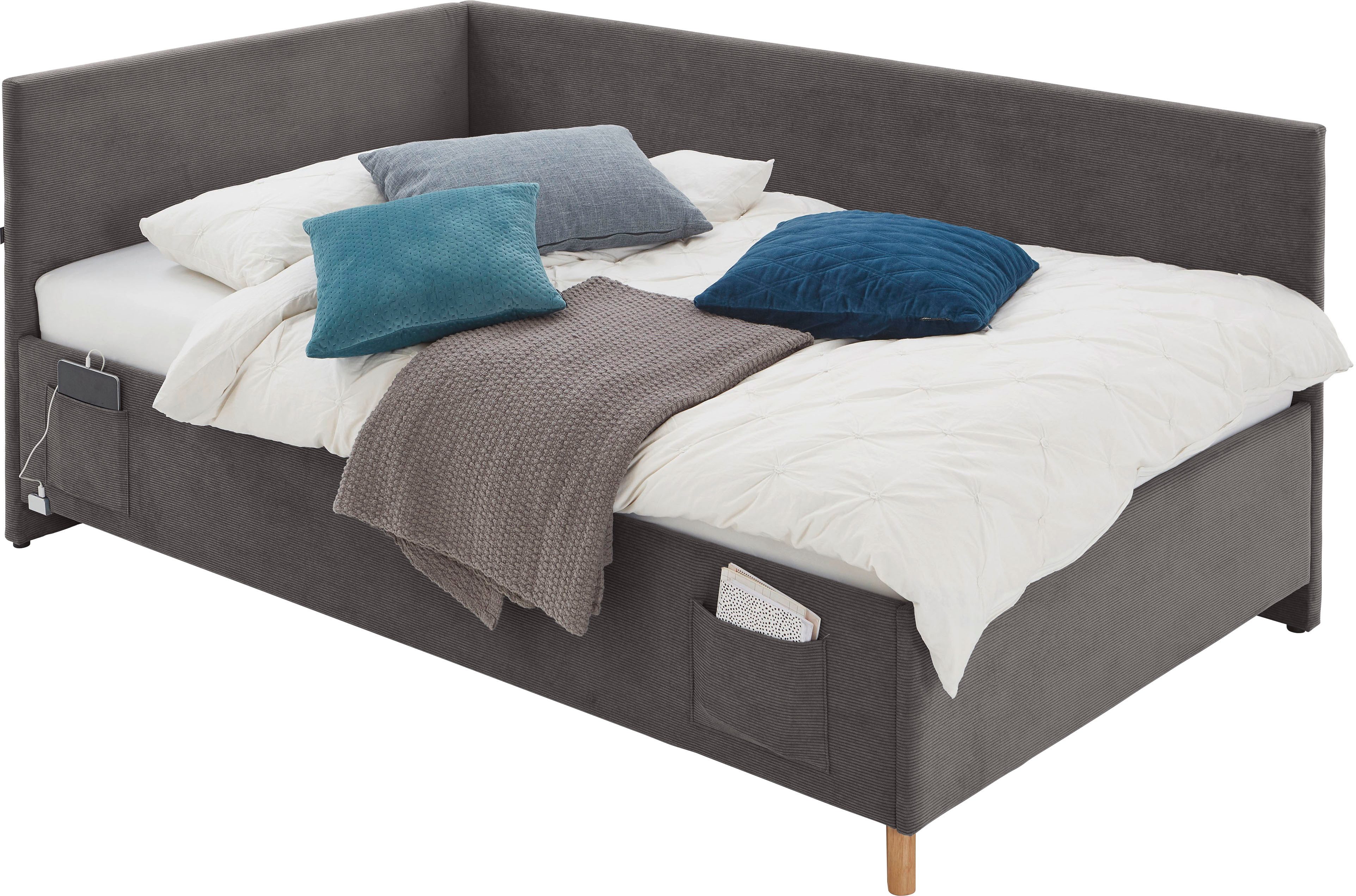 meise.möbel Kinderledikant COOL II Bekleed bed naar keuze met bedkist, tienerbed inclusief USB-aansluitingen