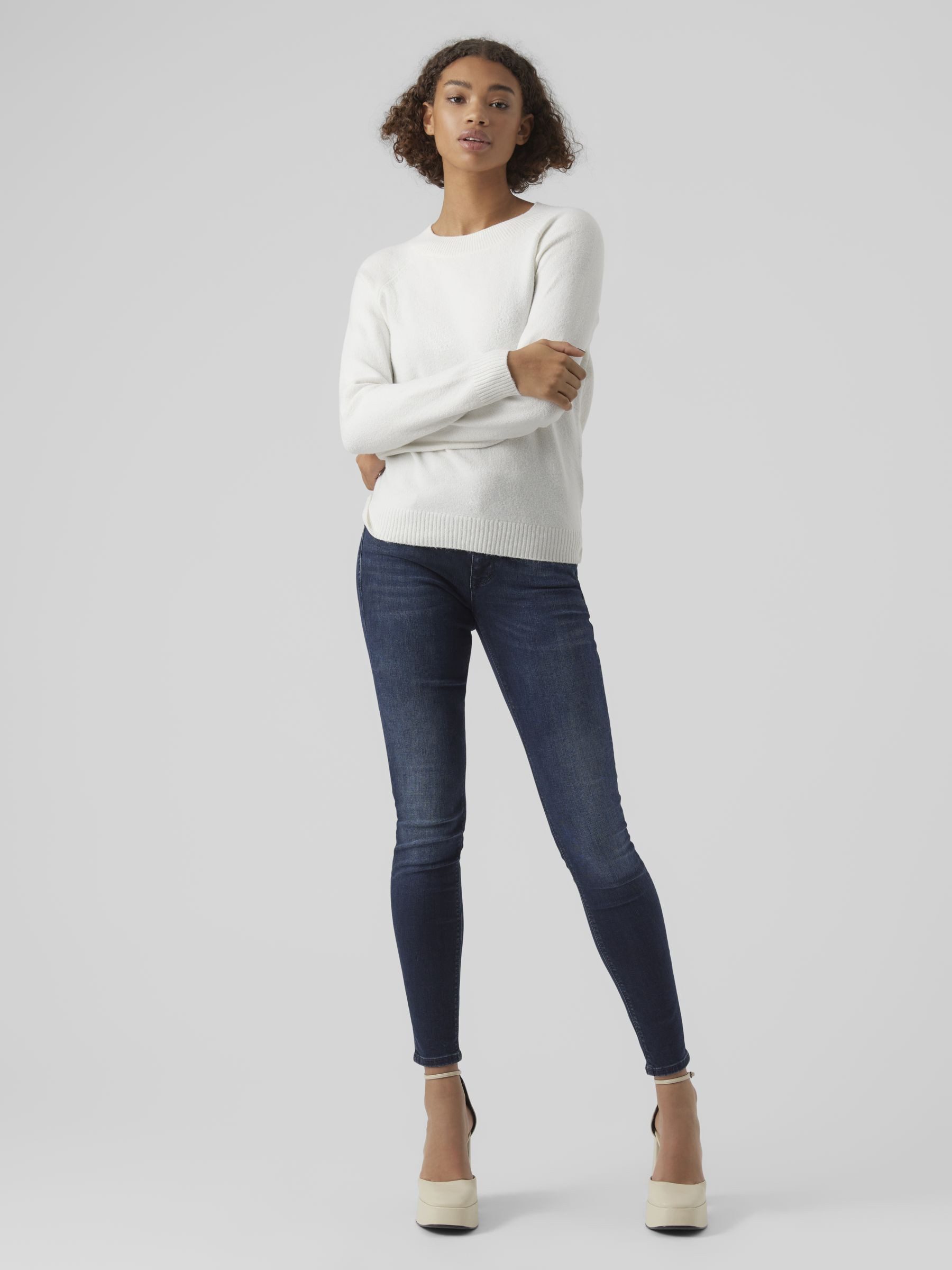 Vero Moda Trui met ronde hals VMDOFFY LS O-NECK BLOUSE GA NOOS