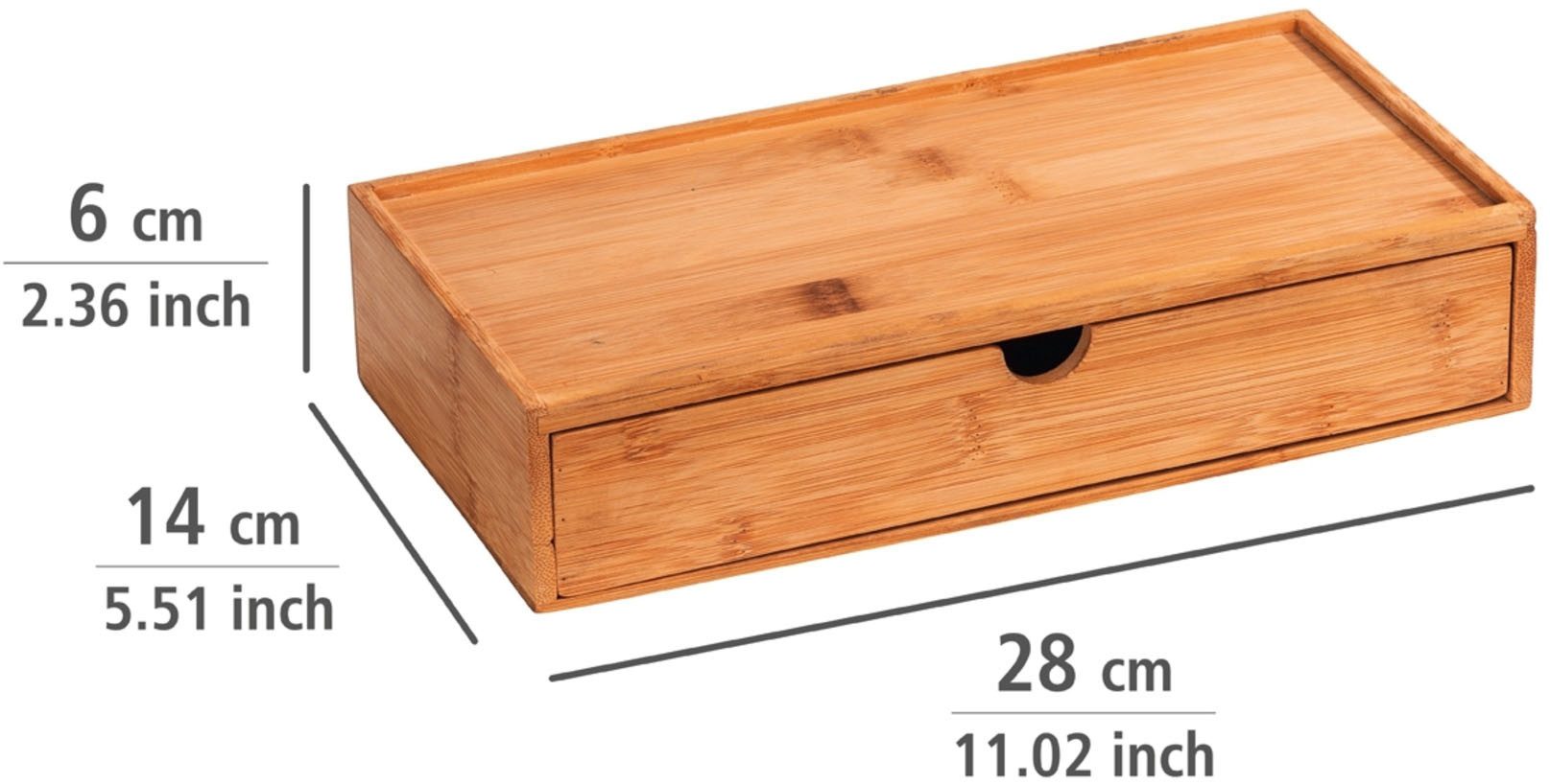 WENKO Organizer Model Terra Opbergdoos met lade, ideaal voor badkamer, gasten-wc, keuken & gang