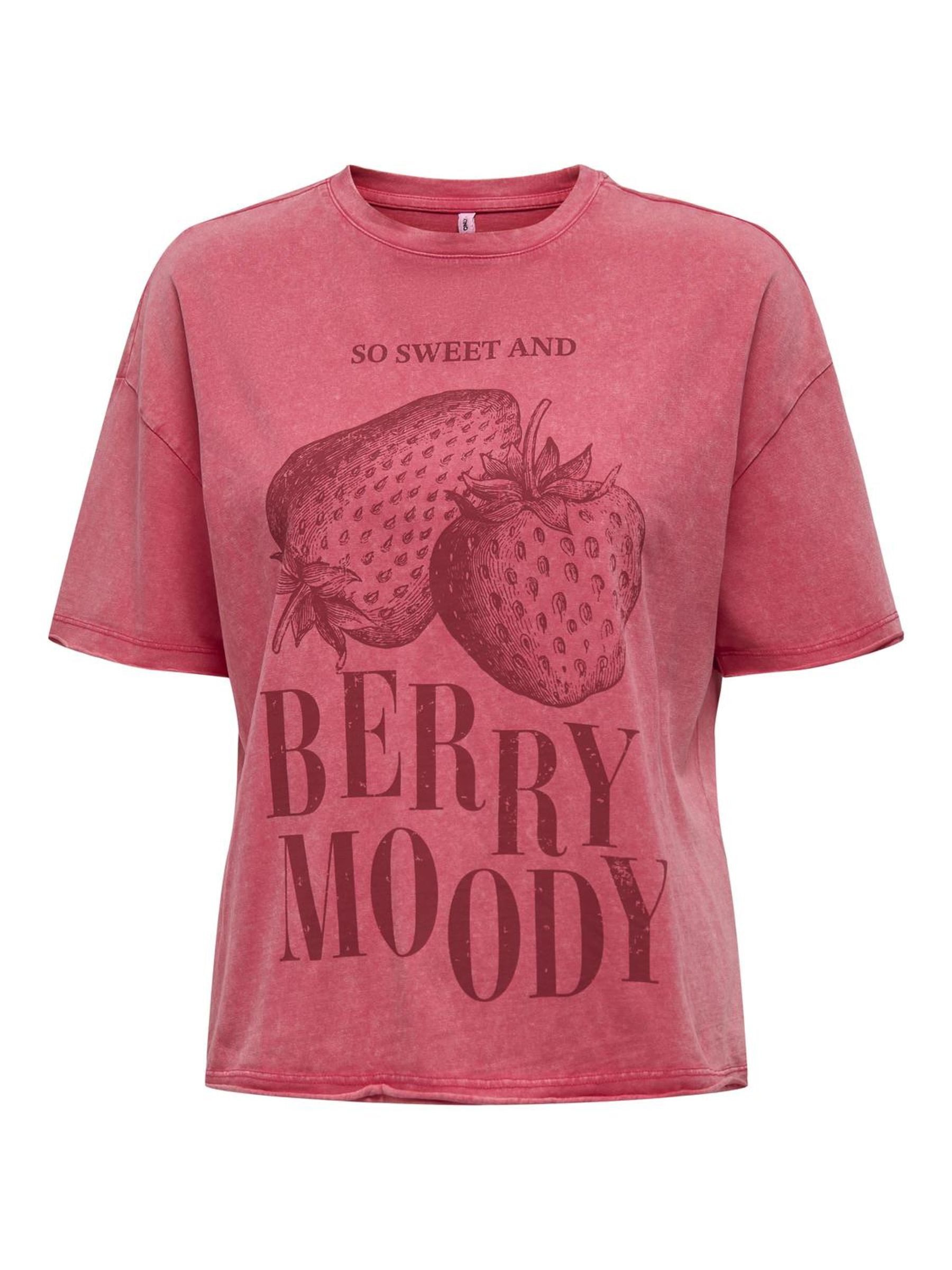 Only Shirt met korte mouwen ONLKINNA S/S FRUIT TOP BOX JRS