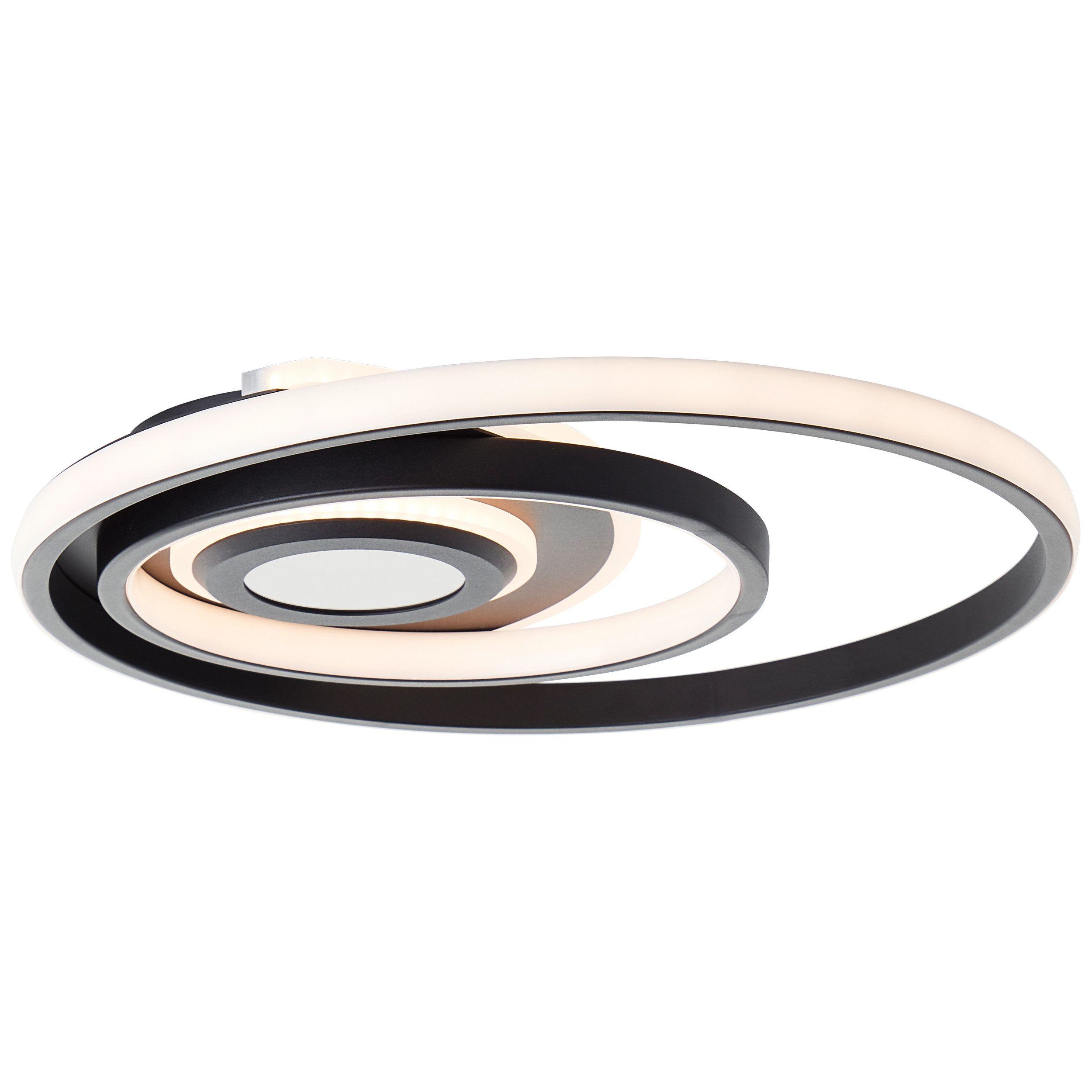 Brilliant Leuchten Led-plafondlamp Opame Ø 41 cm, 4400 lm, dimbaar, 3000-6500 K, afstandsbediening, metaal, zwart