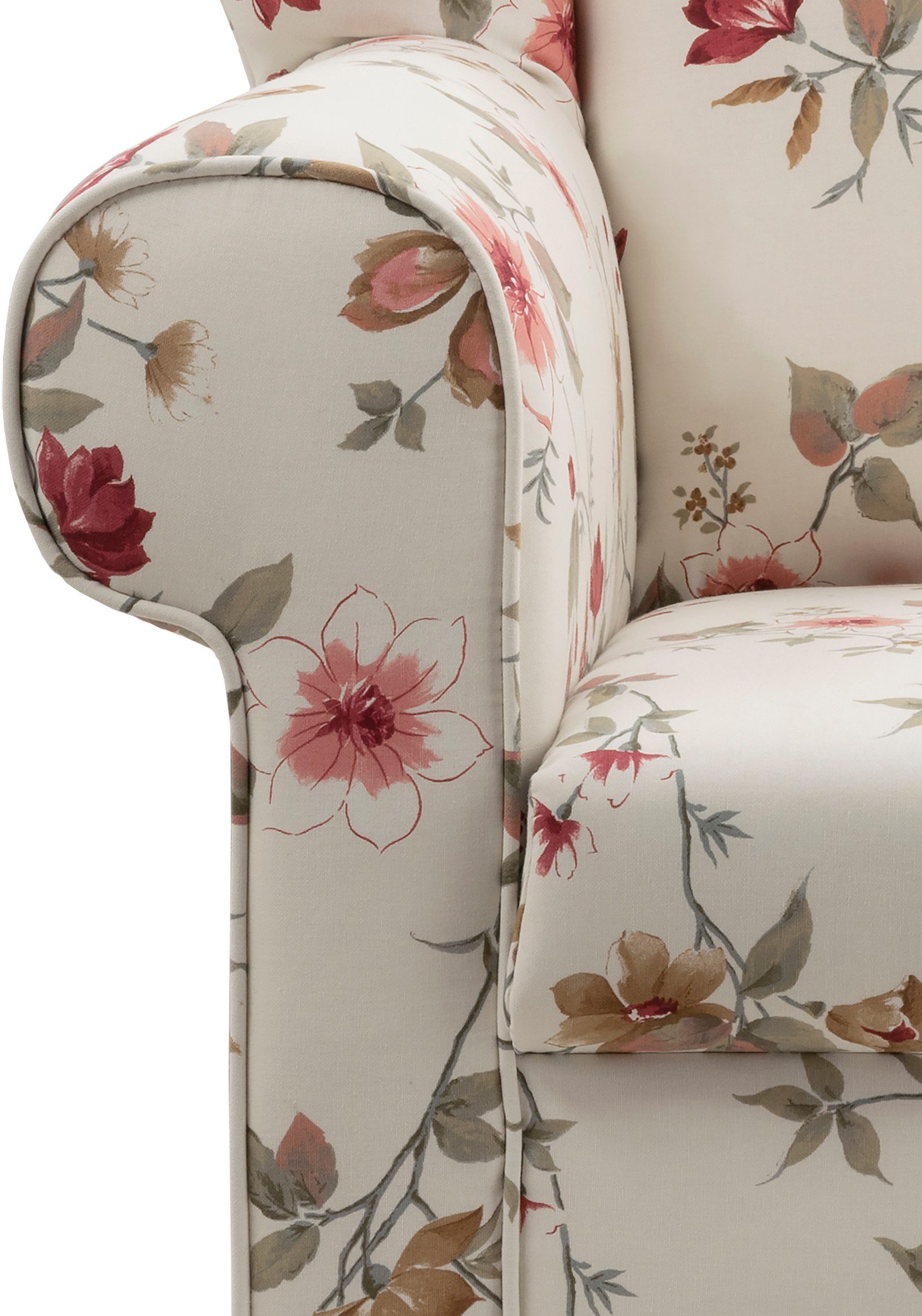 Home affaire Fauteuil Asino met pied-de-poule overtrekstof, naar keuze met hocker