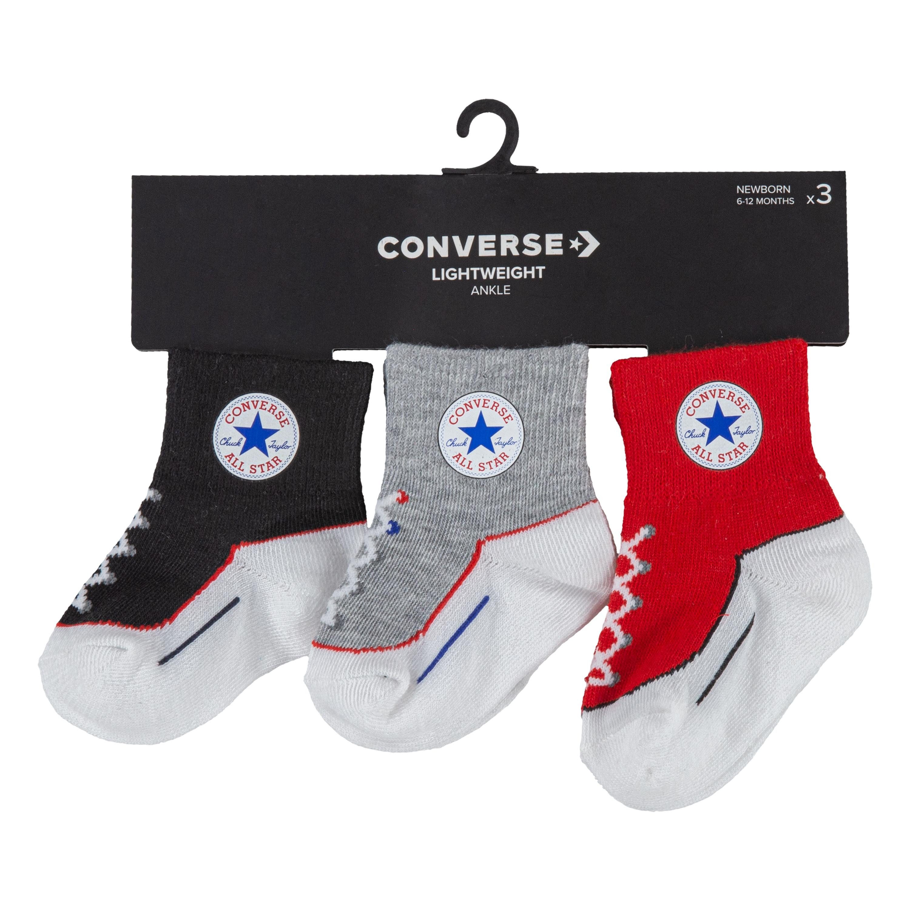 Converse Sportsokken CHN INFANT STRIATED QTR 3PK (3 paar)