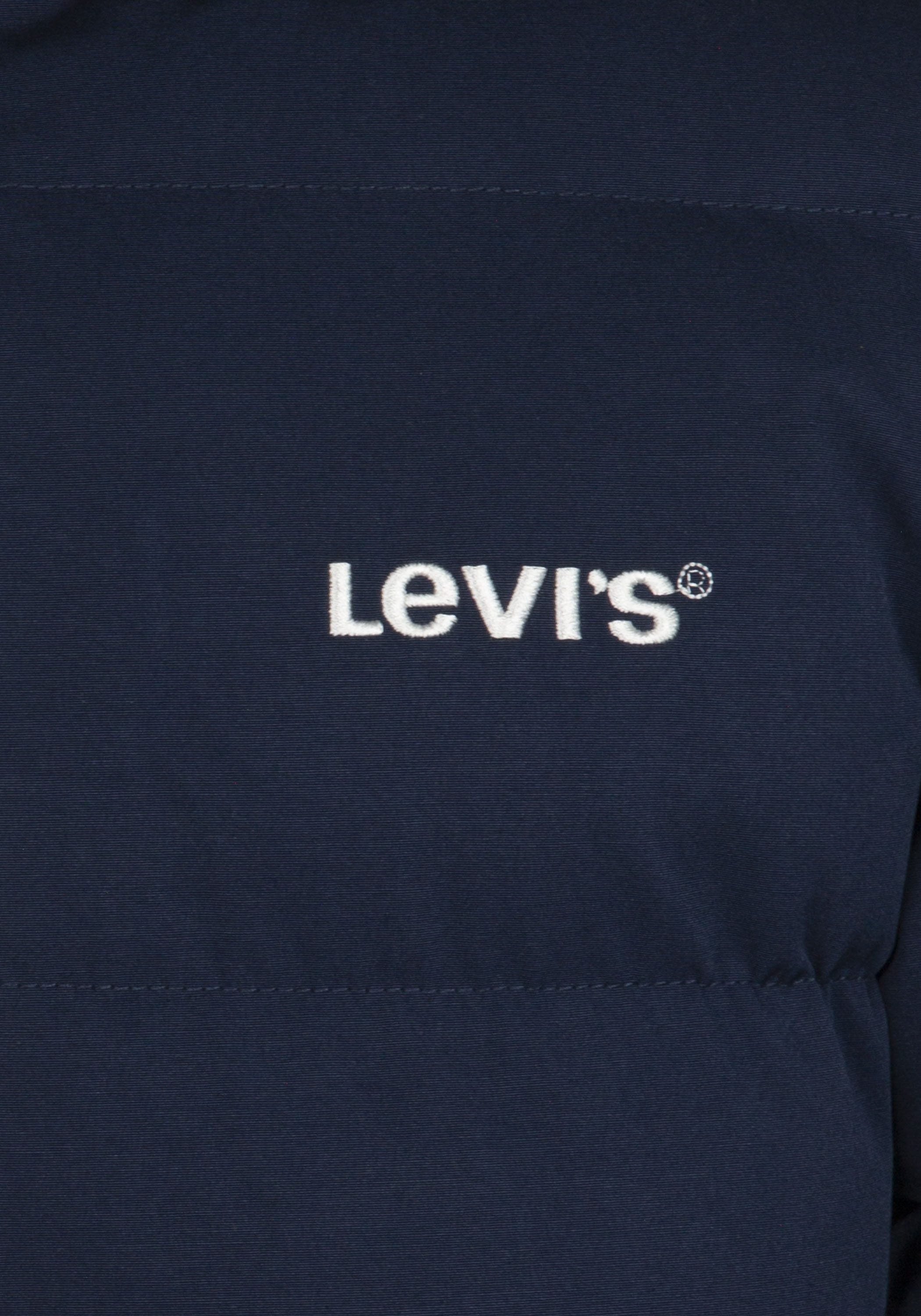 Levi's Kidswear Winterjack LVG MIX MEDIA THIGH LENGTH PUF met afneembare capuchon voor meisjes