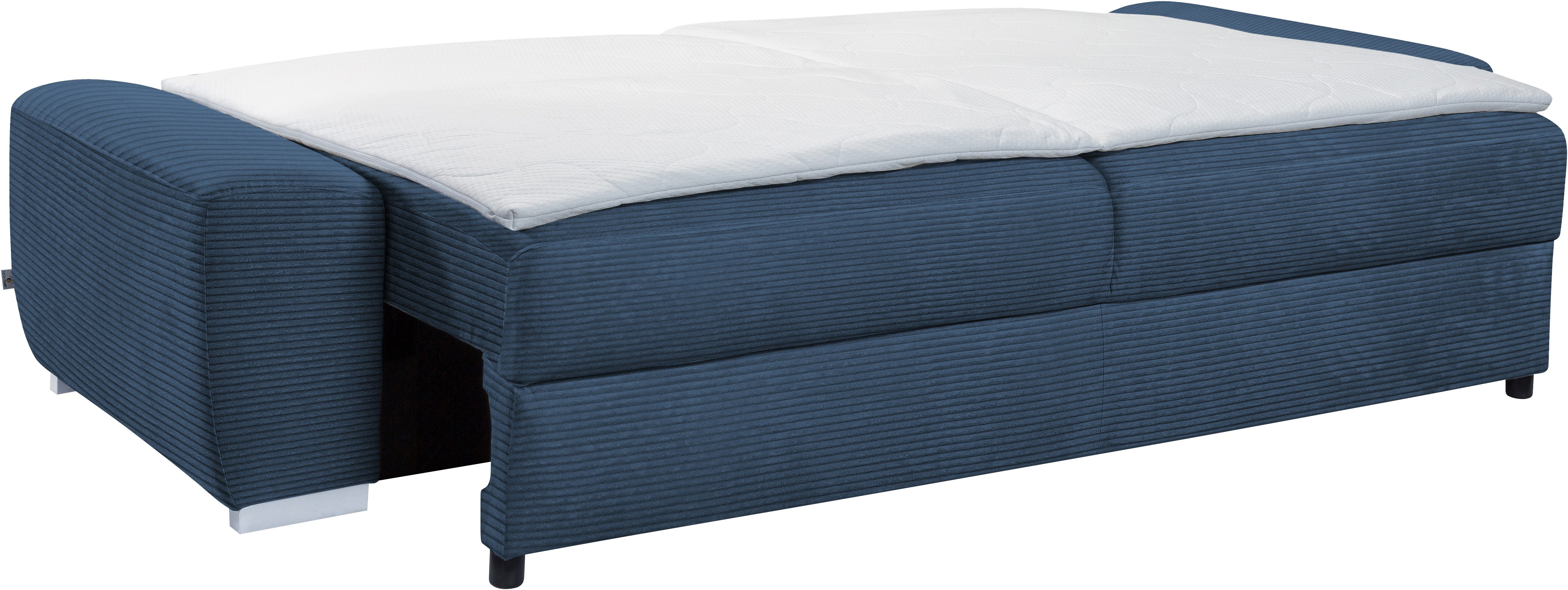 exxpo - sofa fashion 3-zitsbank SOLSBURY, comfortabel en gezellig, bank, slaapbank incl. pocketvering-bekleding, bedfunctie en opbergruimte, in cord
