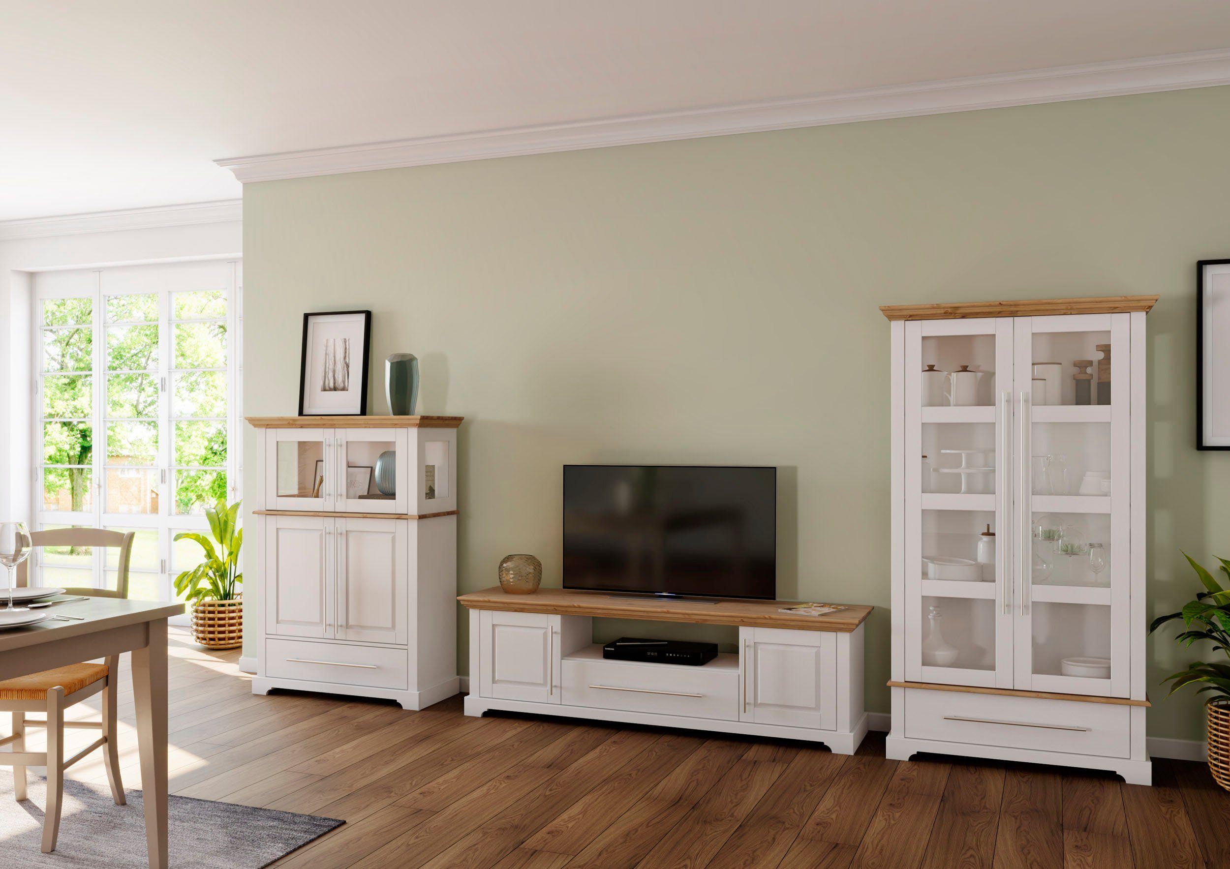 Home affaire Tv-meubel Meliss Lowboard, 2-deurs, breedte 171 cm, massief grenen, FSC®