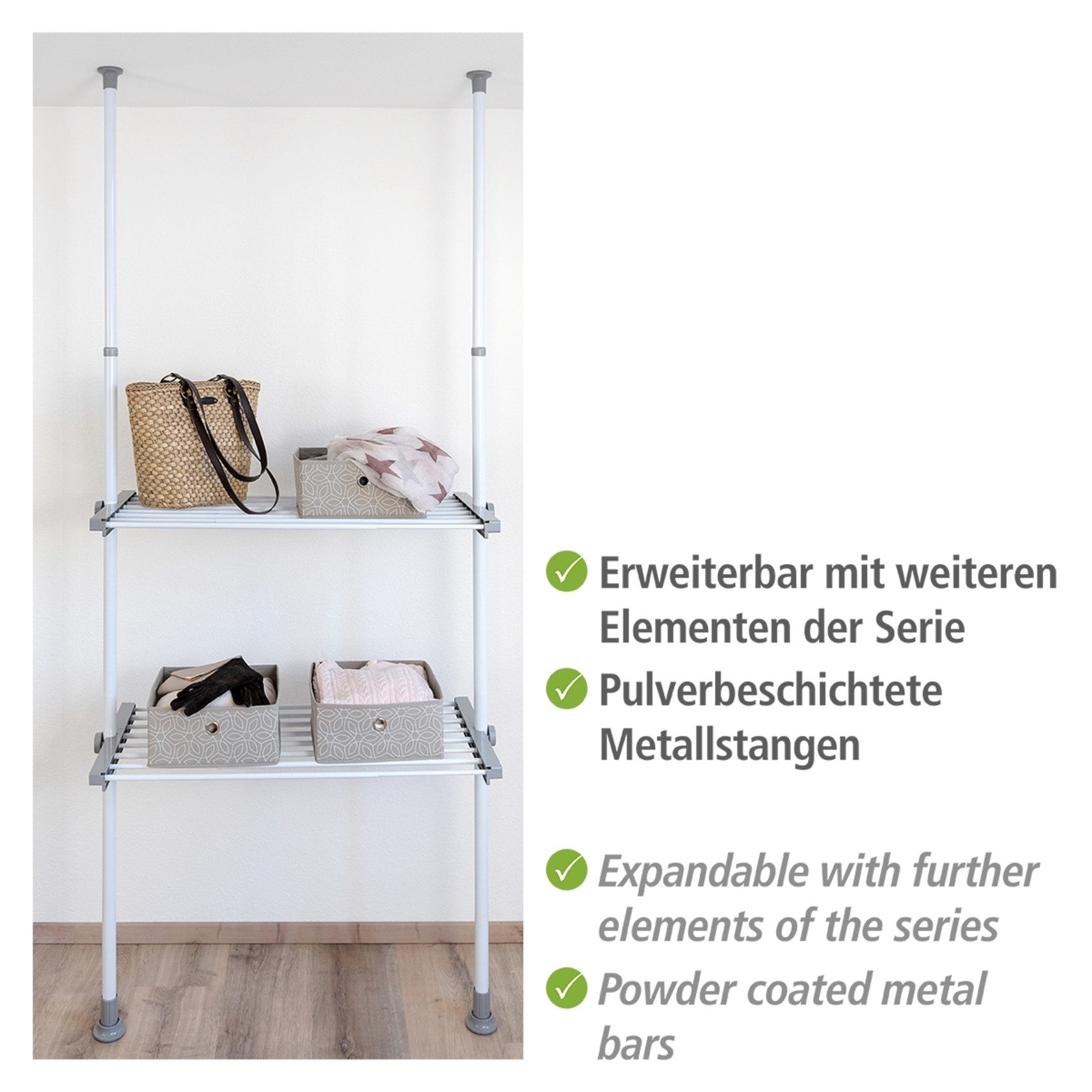 WENKO Telescooprek Model Herkules uitschuifbare plank, 73-120 cm, passend bij de wenko herkules-serie