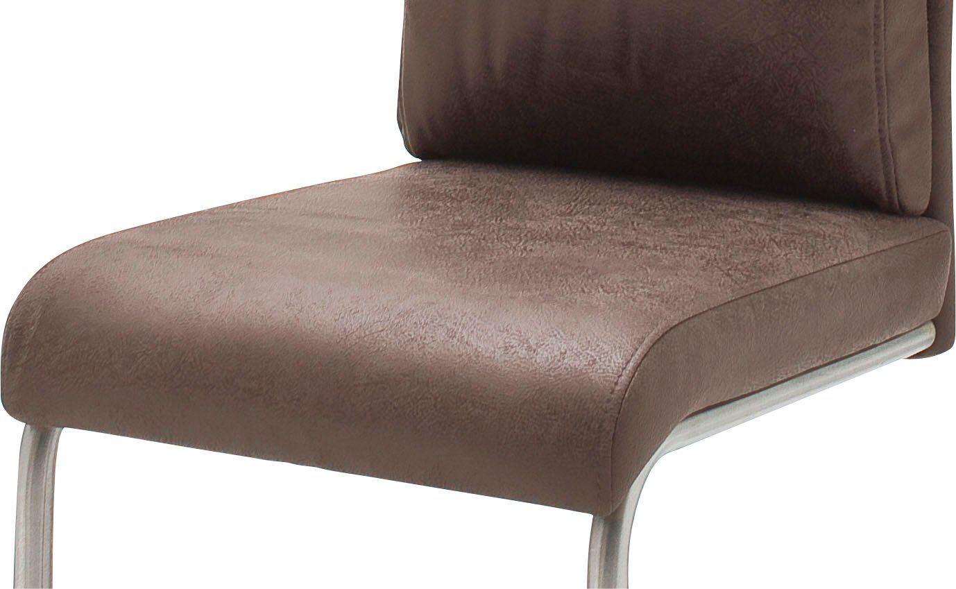 MCA furniture Vrijdragende stoel Pia Stoel belastbaar tot 120 kg, kussen-look (2 stuks)