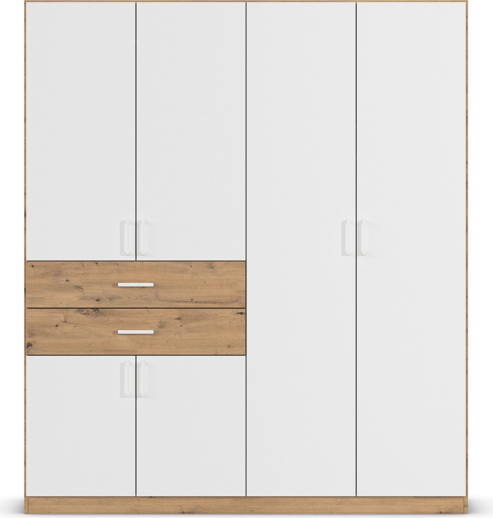 rauch Draaideurkast Kledingkast kast garderobe MAIKA met decor-front 2 lades, in verschillende breedtes, hoogtes, kleuren, made in germany