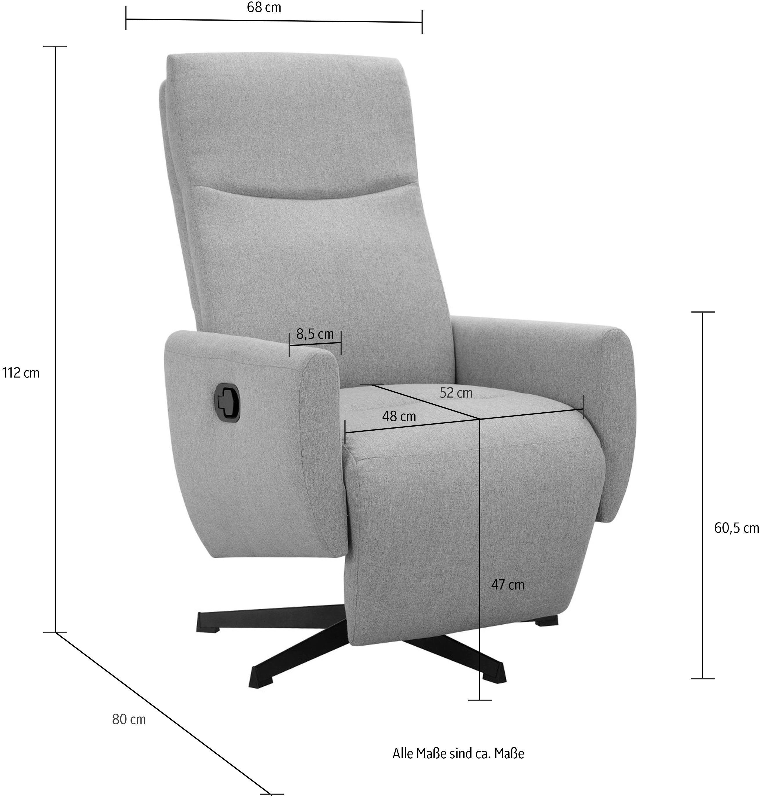 andas Relaxfauteuil Kilvo met draai- en relaxfunctie