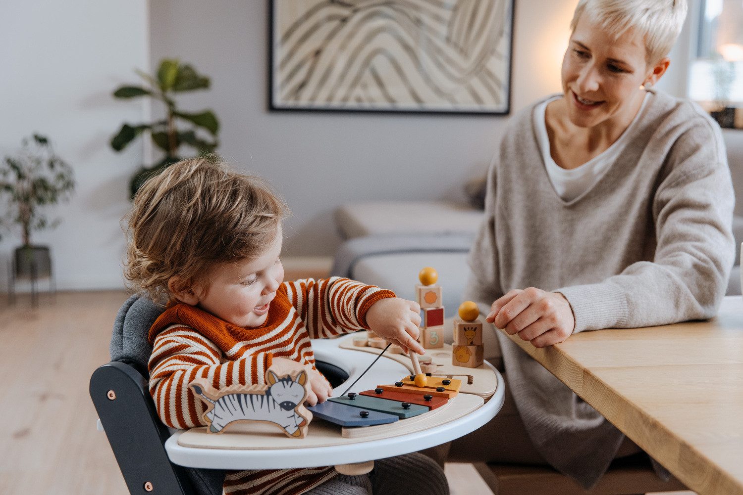 Hauck Kinderstoeltafeltje Alpha Play Tray, White van gerecycled materiaal