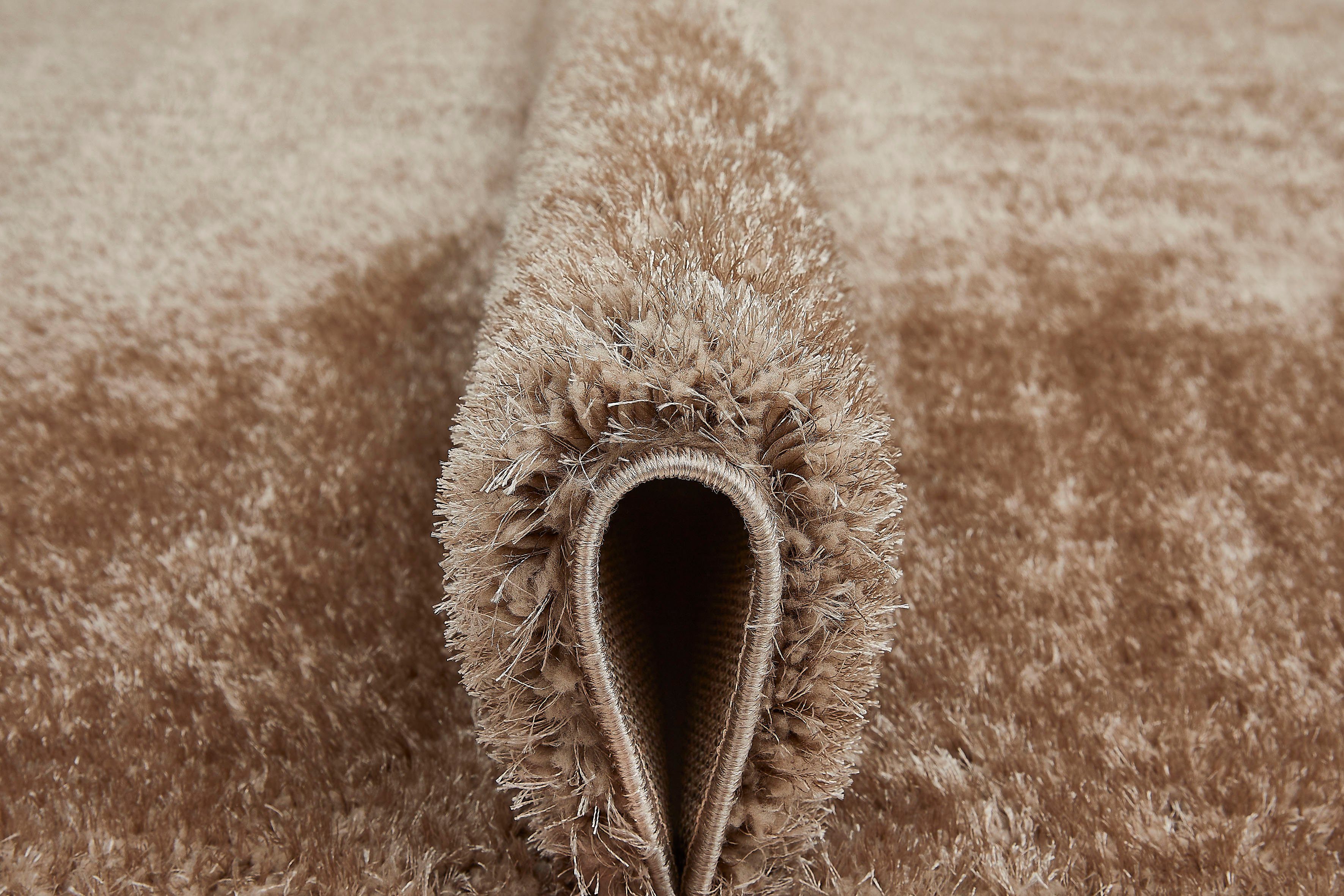 my home Hoogpolig vloerkleed LAHTI Effen kleuren, zacht en knuffelig, ideaal voor de woonkamer en slaapkamer