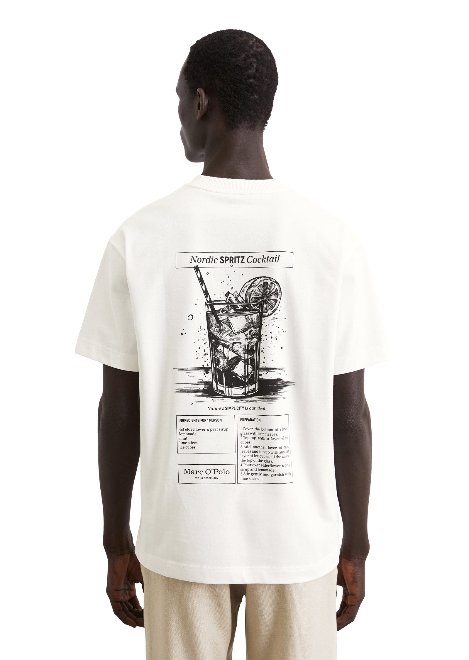Marc O'Polo T-shirt met modieuze rugprint