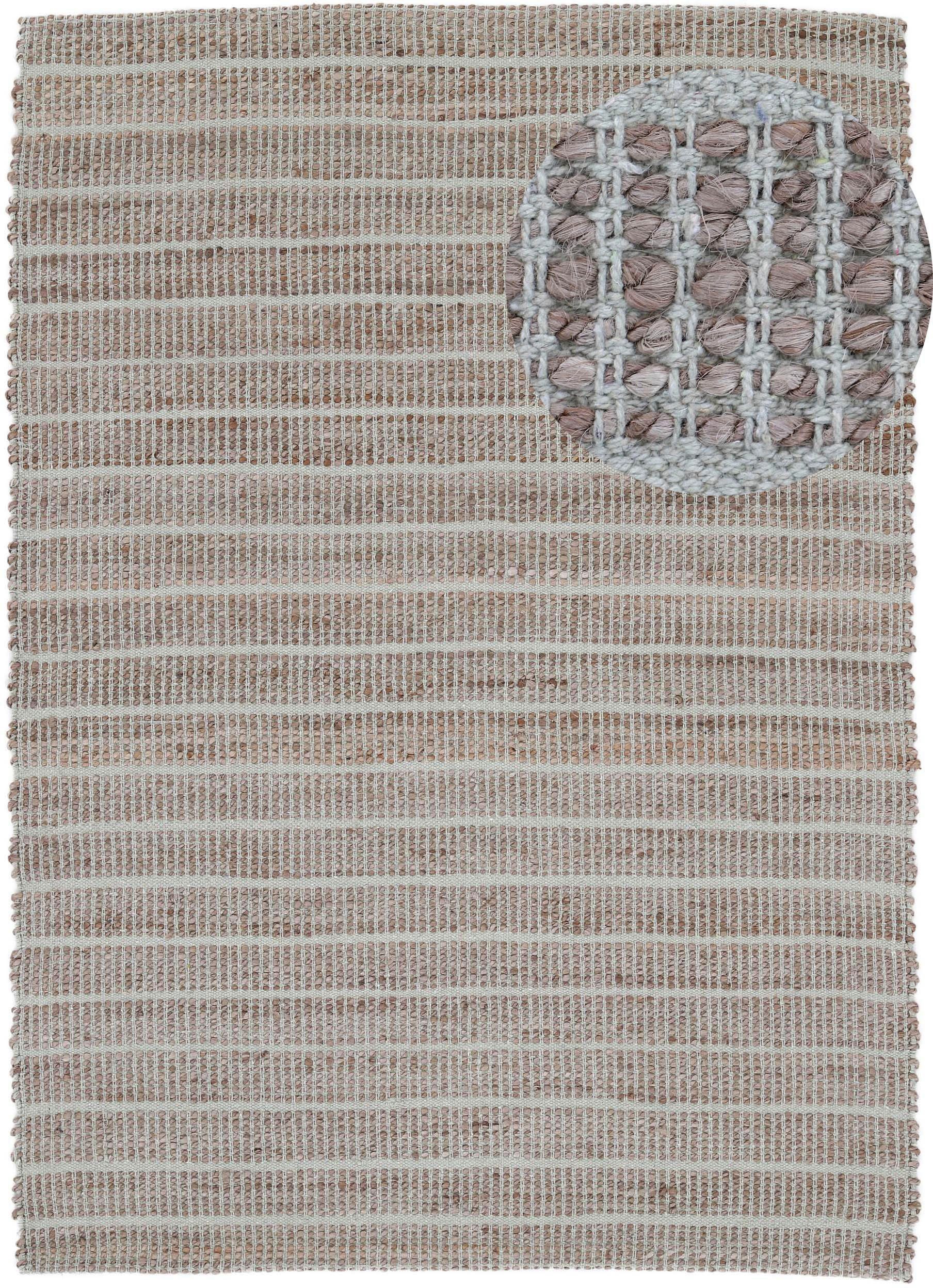 carpetfine Vloerkleed Lara Tweezijdig te gebruiken kleed van jute/katoen, woonkamer moderne vloerkleden maat 160 cm x 230 cm x 6 mm groen