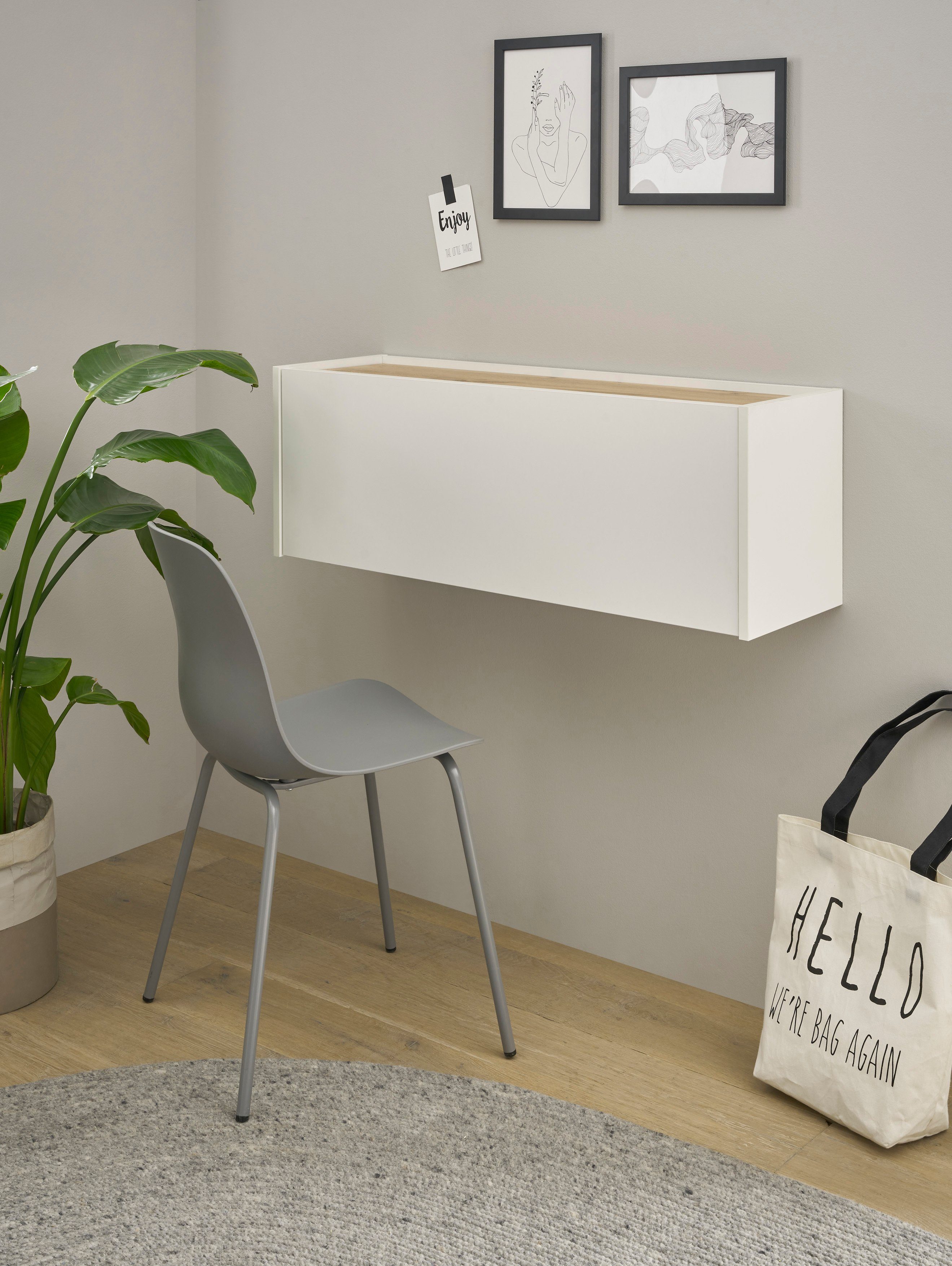 INOSIGN Wandsecretaire City/Giron tijdloos modern, gezellig thuiskantoor, breedte 100 cm