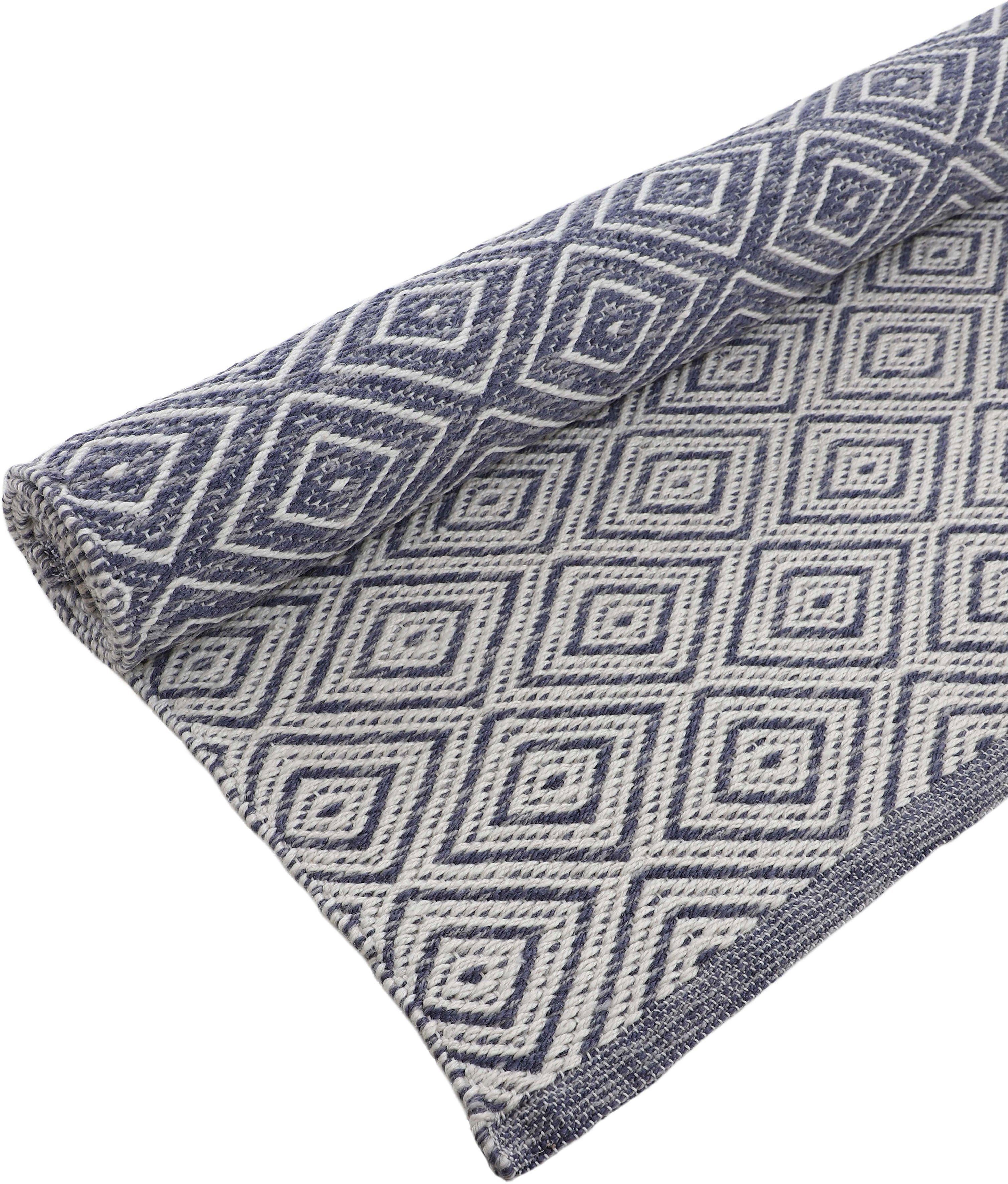 carpetfine Vloerkleed Frida 200 Omkeerbaar tapijt, 100% gerecycled materiaal (PET), vlakweefsel, sisal uitstraling