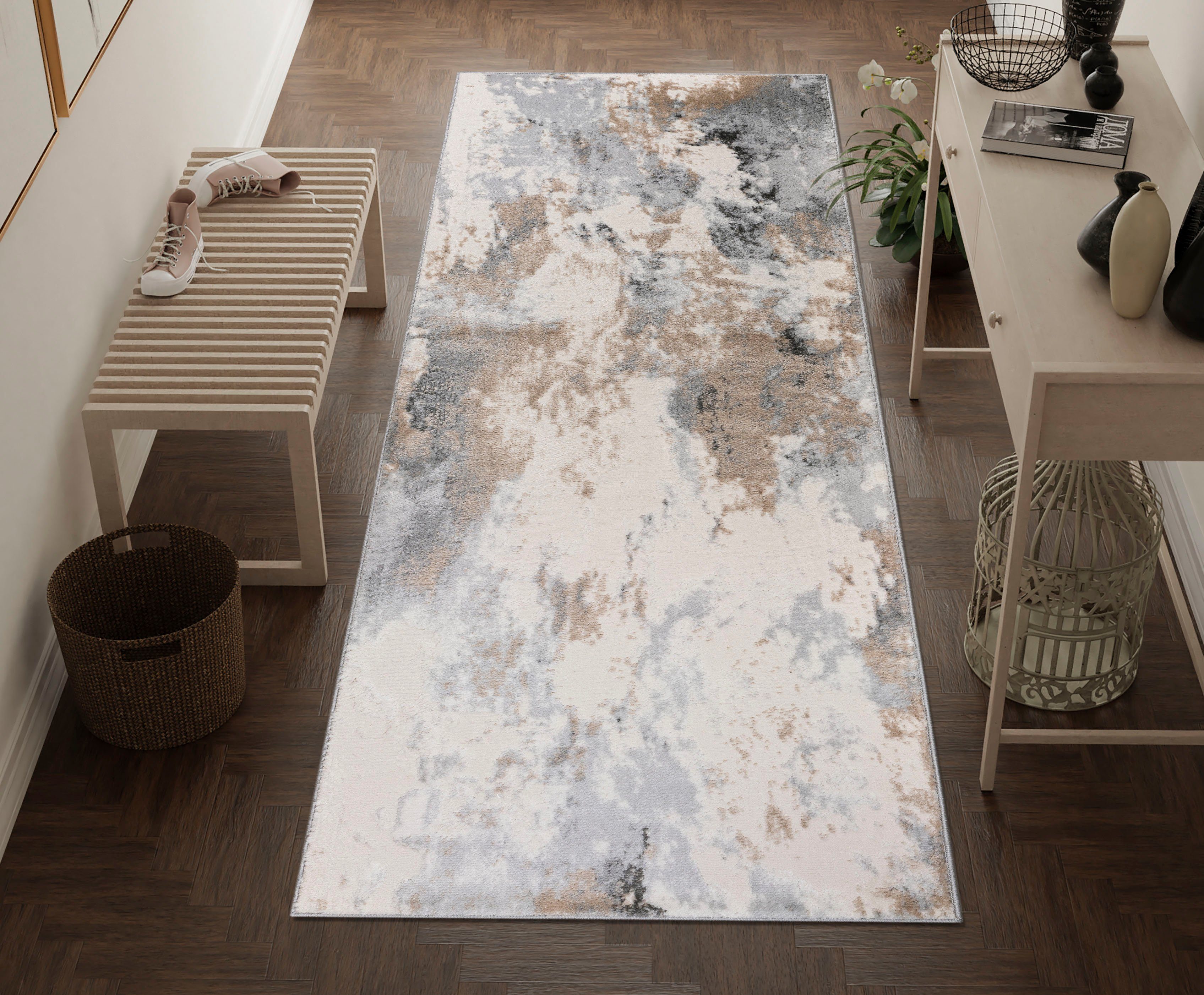 my home Loper HAMAR zachte haptiek, marmer-uiterlijk, modern design, woonkamer