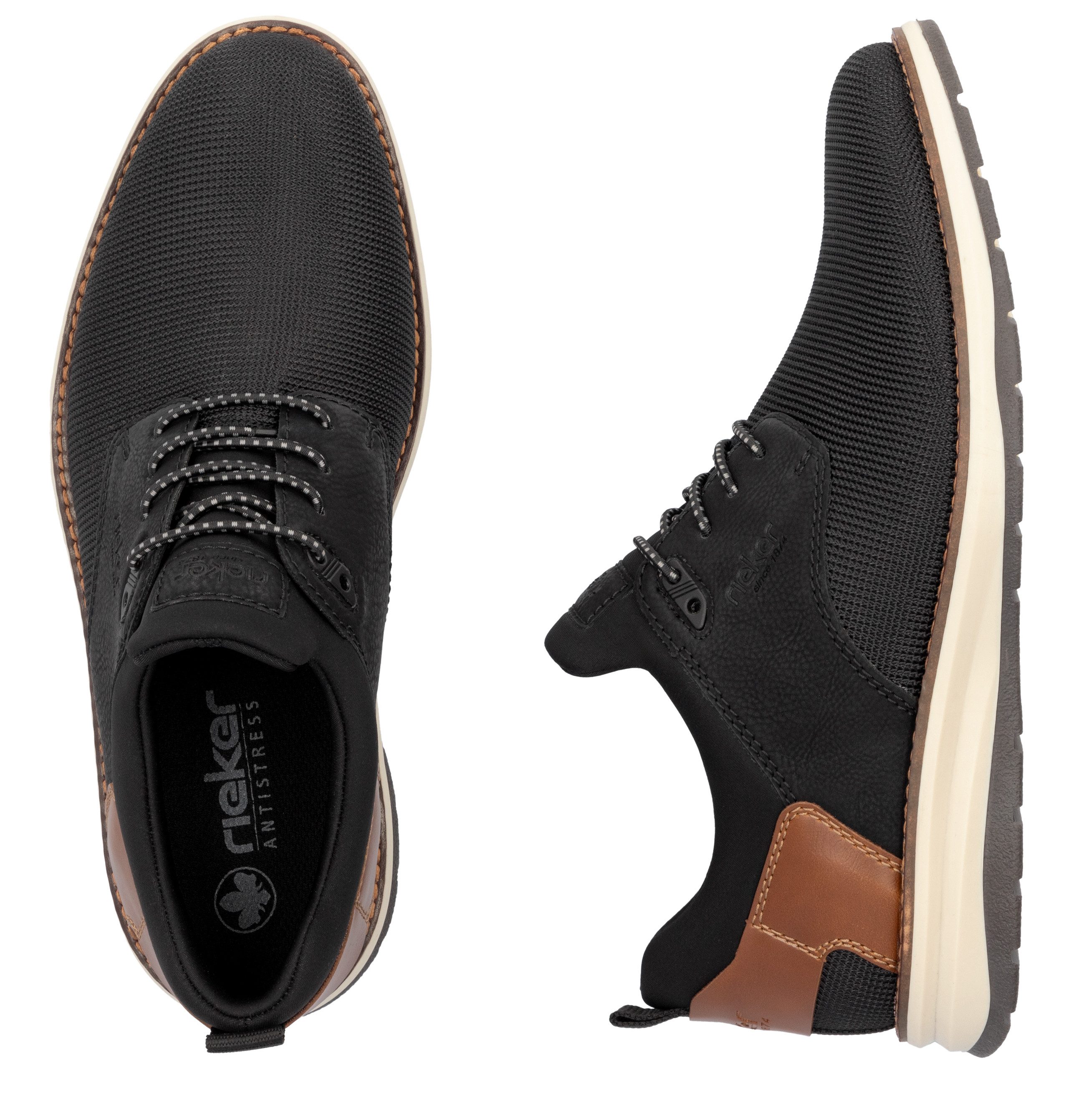 Rieker Slip-on sneakers lage schoen, vrijetijdsschoen, instapschoen met elastiek