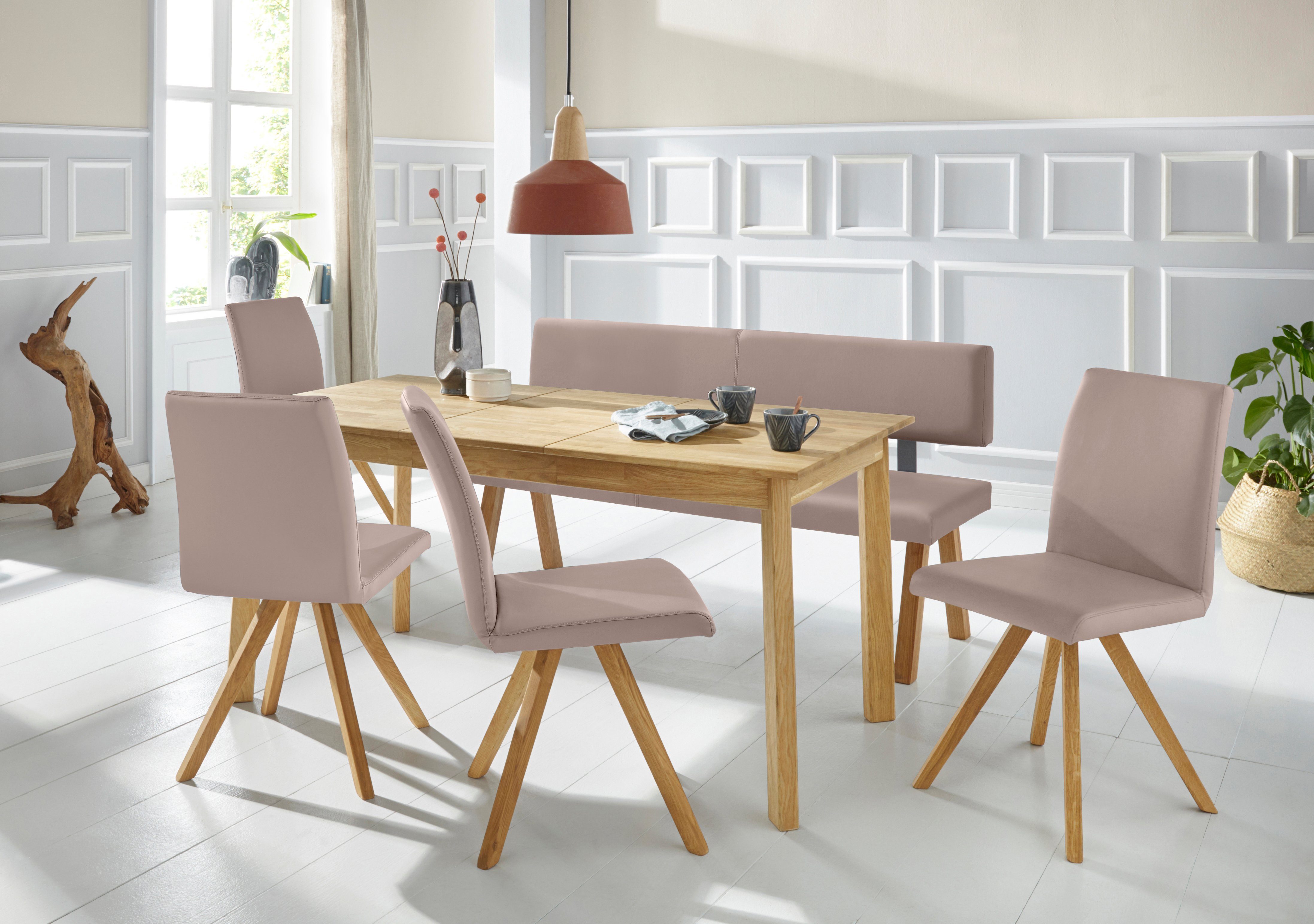 Home affaire Bank Mobilar rio met rugleuning en van massief hout