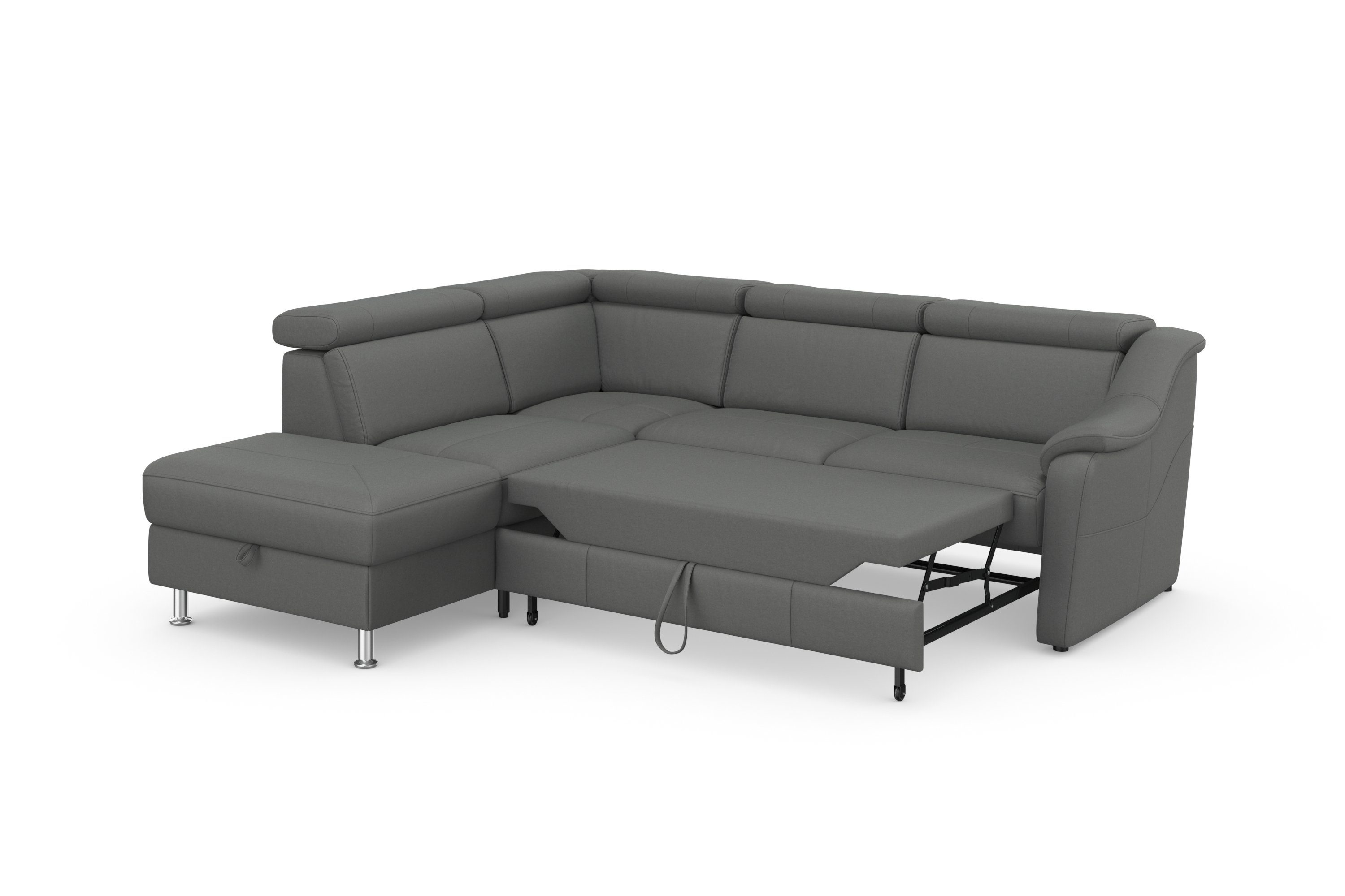 sit&more Hoekbank Freetown L-vorm met verstelbare hoofdsteun en comfortabele binnenvering