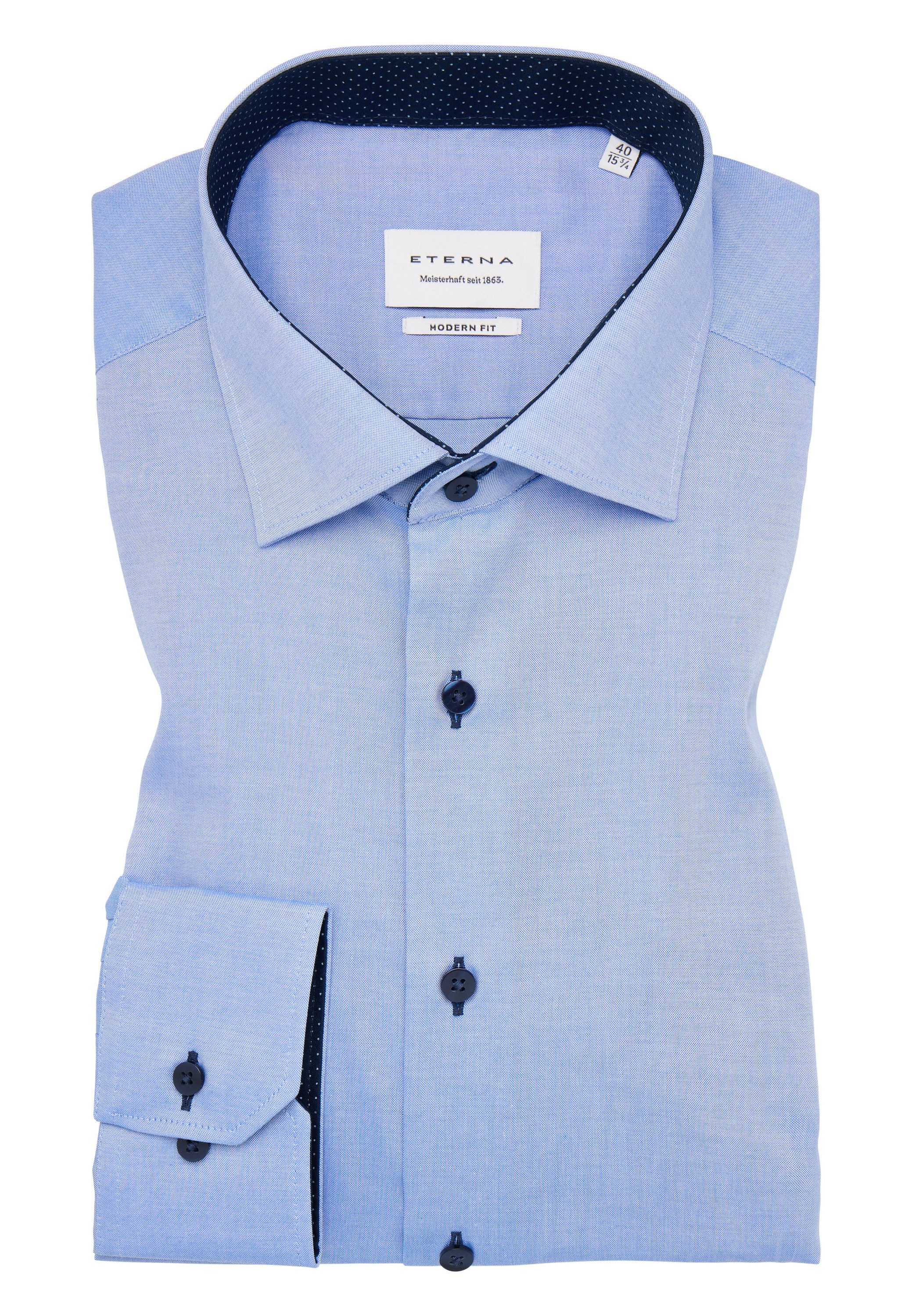 Eterna Overhemd met lange mouwen MODERN FIT NON IRON (strijkvrij)