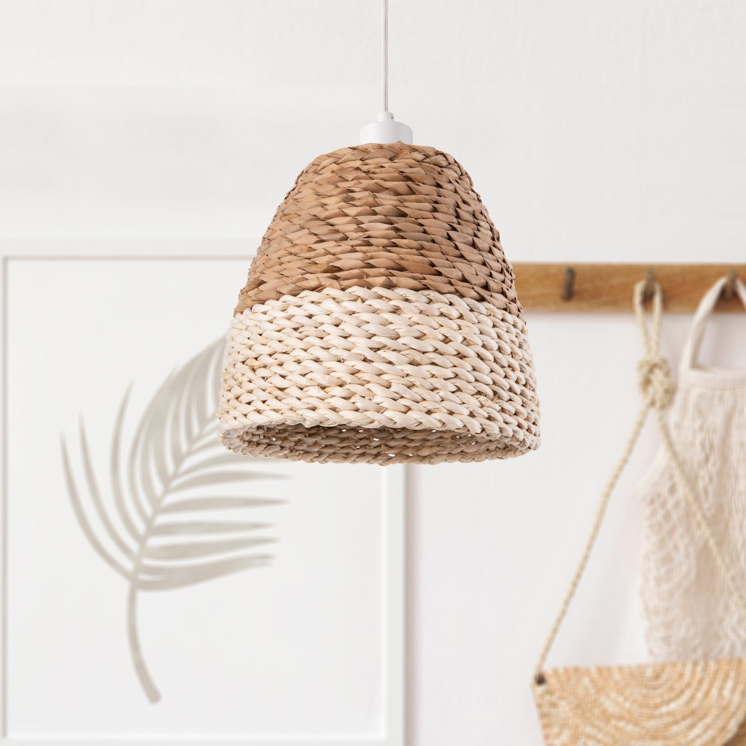 Paco Home Hanglamp Basto Plafondlamp LED woonkamer en slaapkamer, gras, decoratie E27