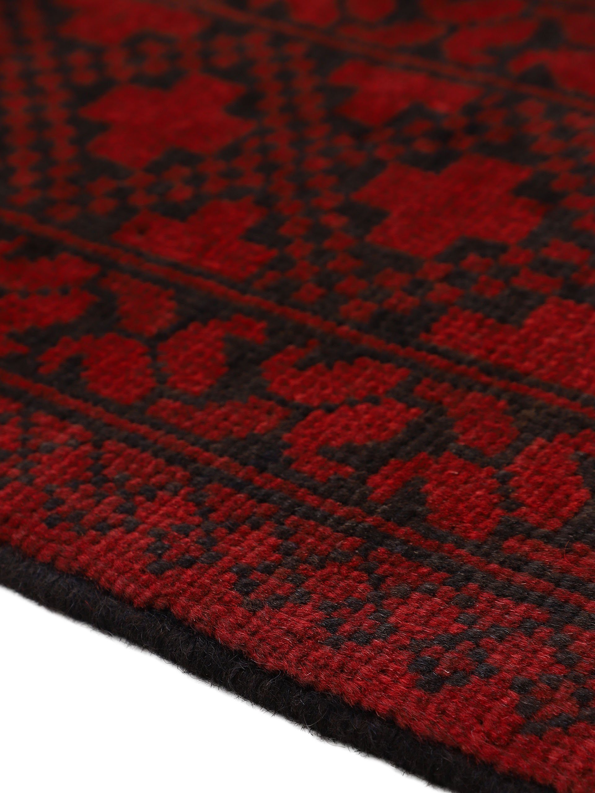 Woven Arts Loper Afghan Akhche met de hand geknoopt, woonkamer, zuivere wol